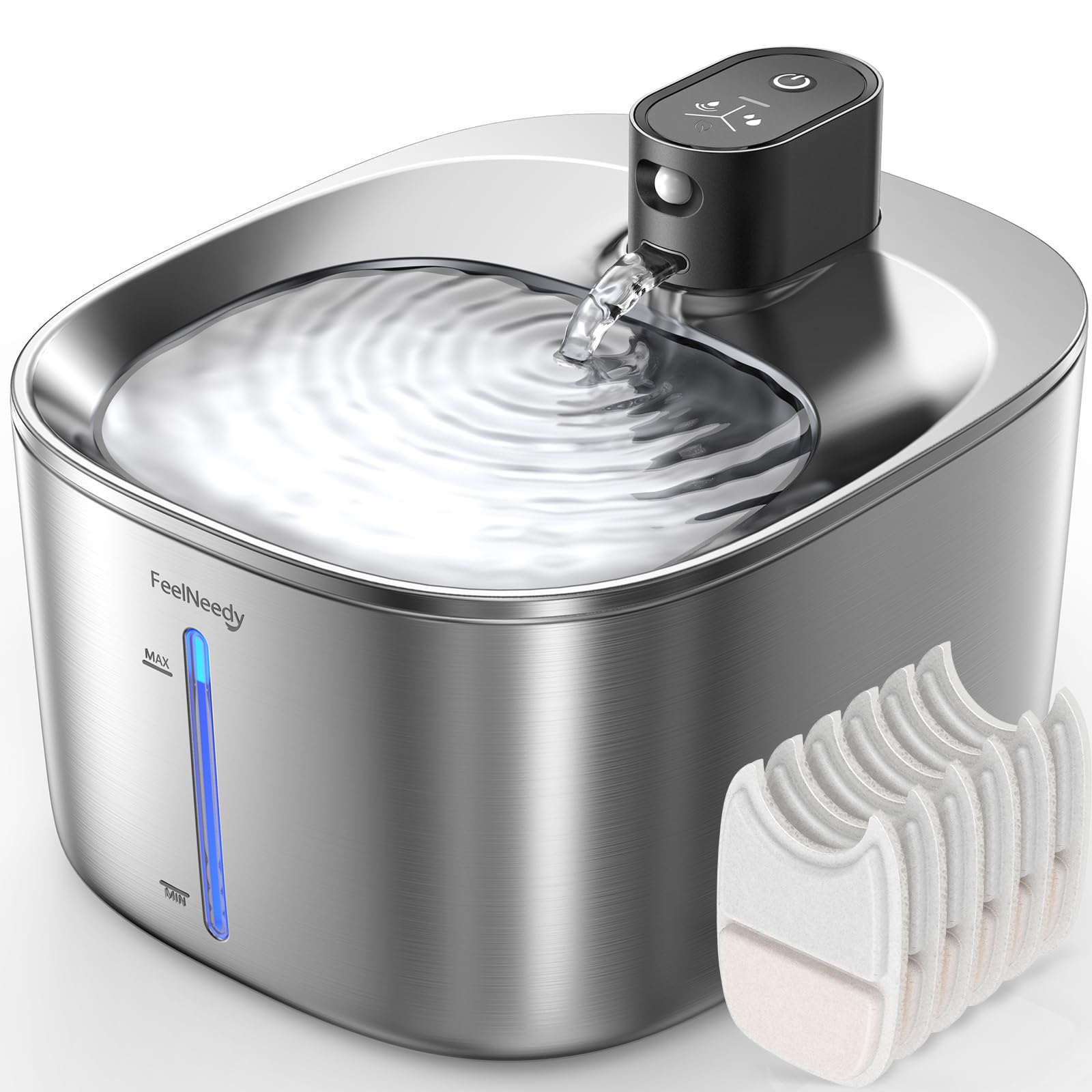 FEELNEEDY Cordless Cat Water Fountain 4L