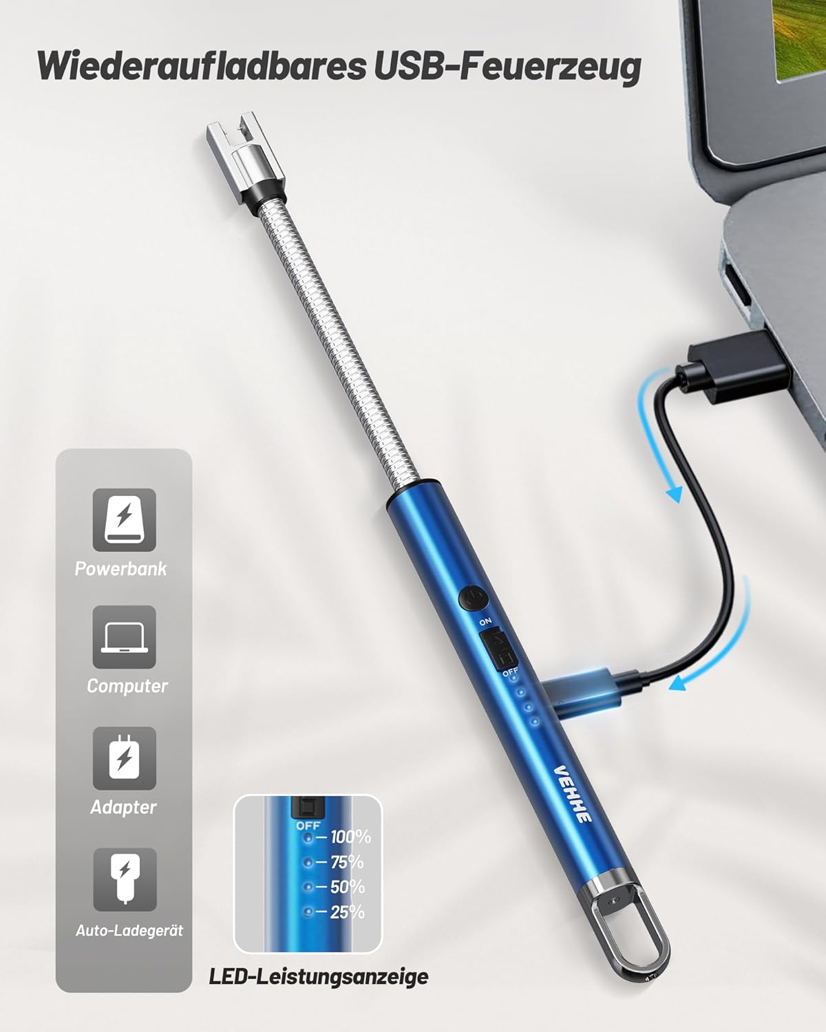 VEHHE Arc Lighter în timpul utilizării