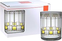 Vista 2 de Culver Frank Lloyd Wright DOF Double Old Fashioned Glass 14-Ounce (Gift Boxed Set of 2, Tree of Life)