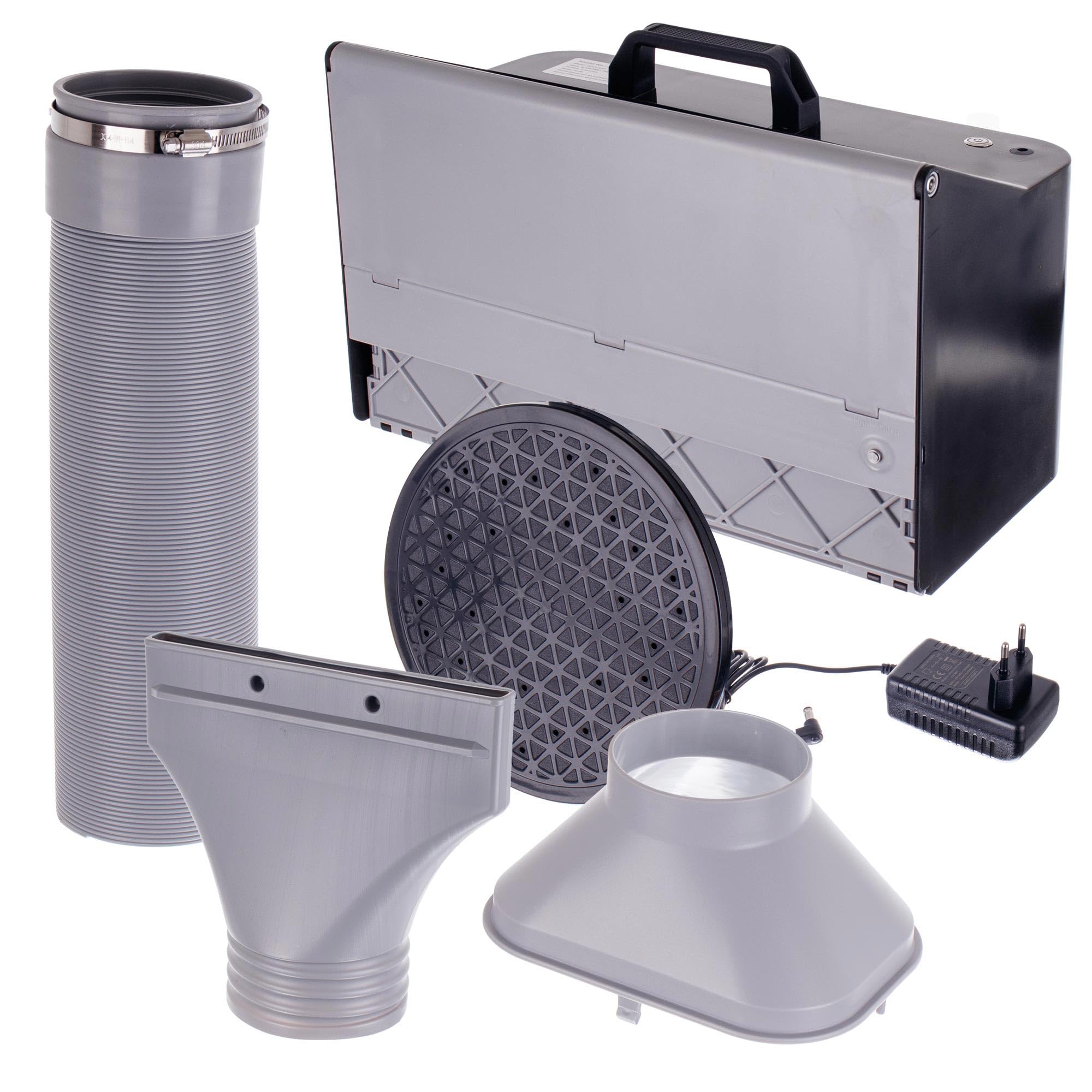 Airbrush Lackierkabine AH-310 LED Doppelventilator Abluftschlauch 230V leise 45 dB