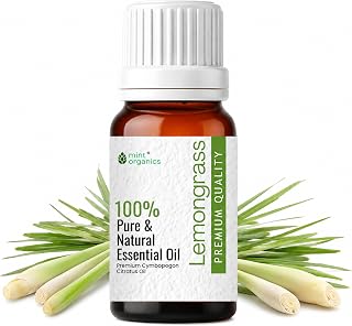 Premium Lemon Grass Essential Oil: 100% Pure, Natural & Undiluted | Steam Distilled Lemongrass Oil with Fresh Herbal Aroma | Lemon Grass Diffuser Oil for Aromatherapy & Home Use | 10 ml