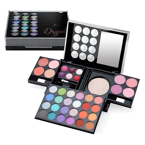 Color Nymph Kit de paleta de maquillaje todo en uno, kit de maquillaje portátil de viaje para niñas con sombras de ojos de 24 colores, colorete
