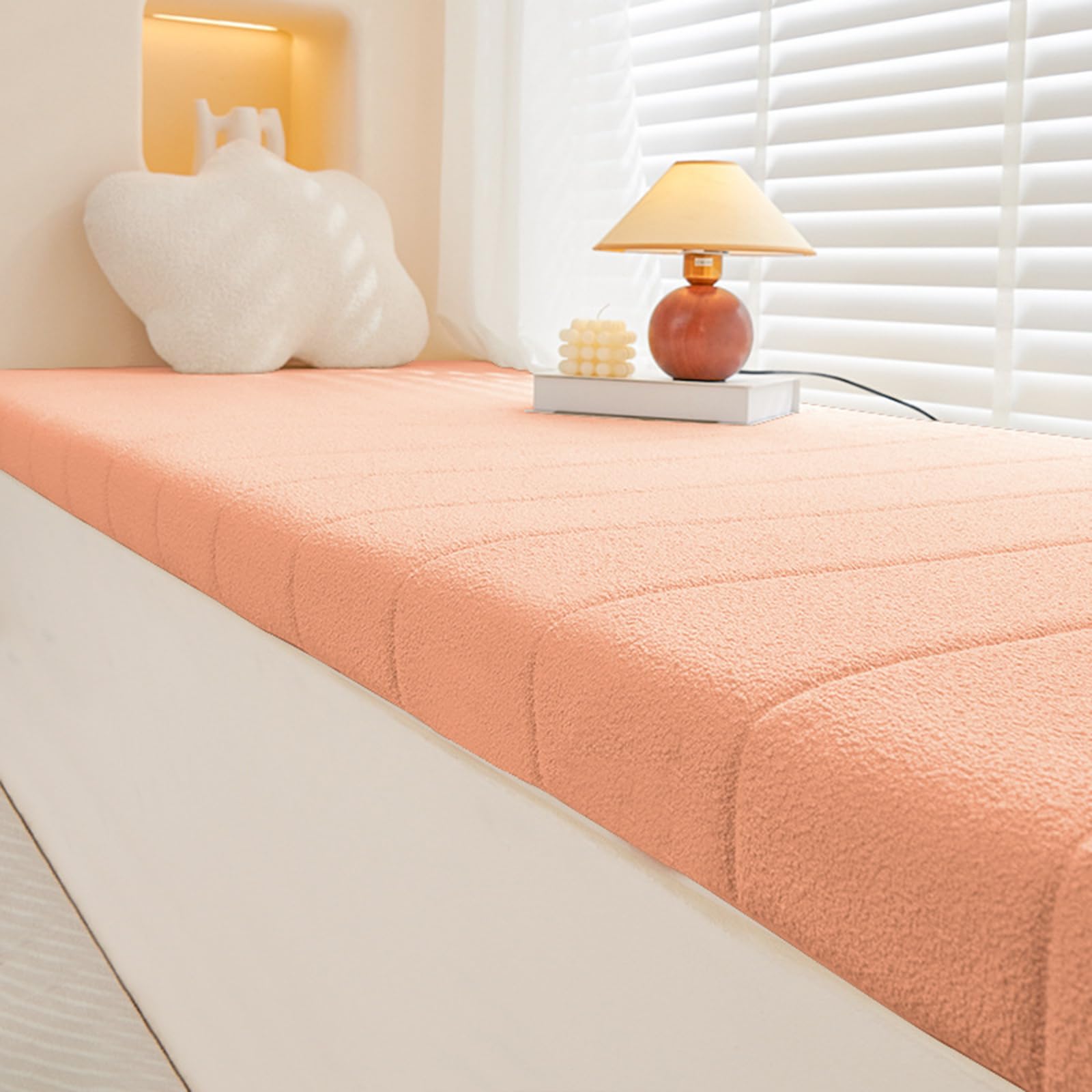 Banc en peluche imperméable antidérapant avec fermeture éclair 120x35 cm