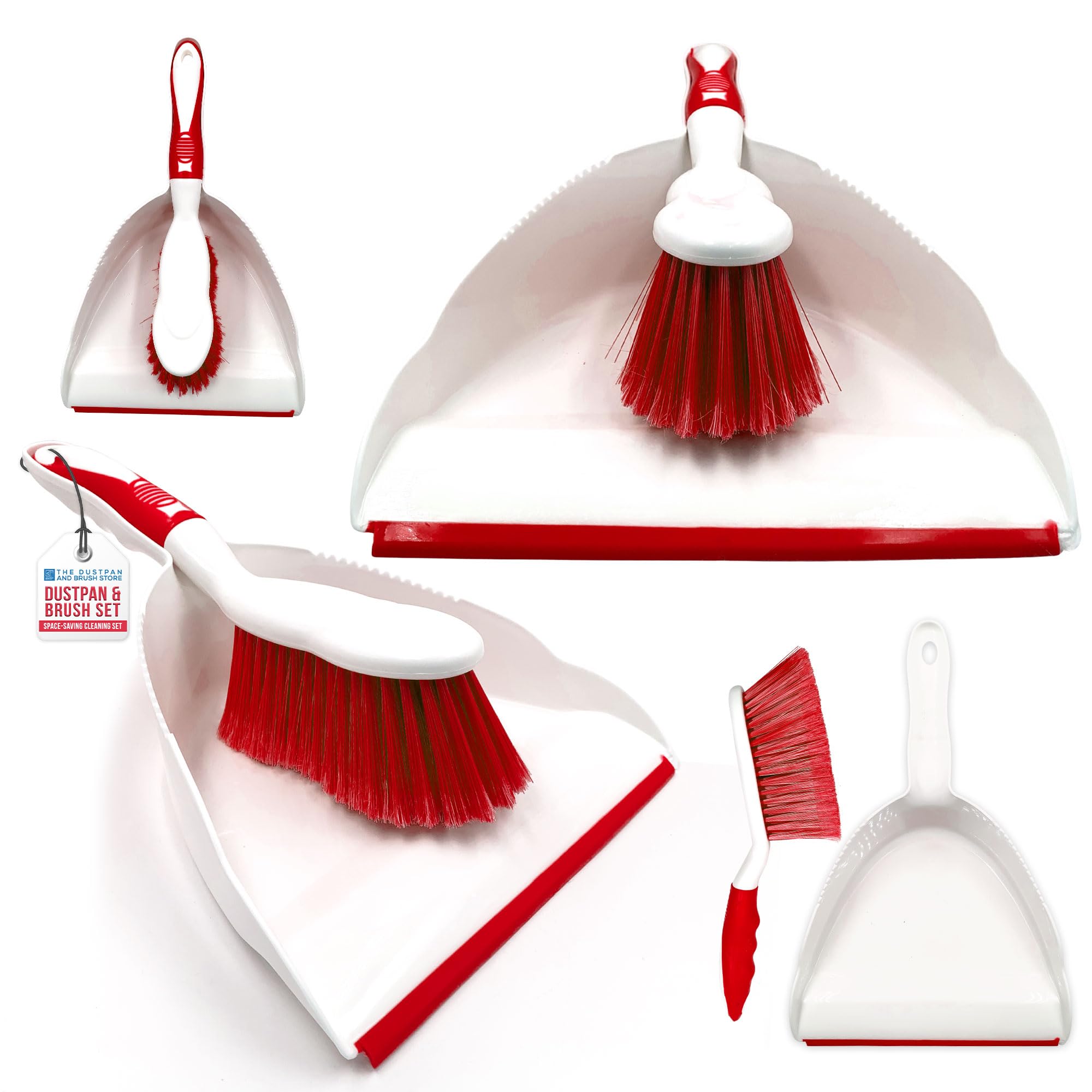 Tdbs The Dustpan And Brush Store Red Dustpan And Brush Set, Choose Your Colour (Red)