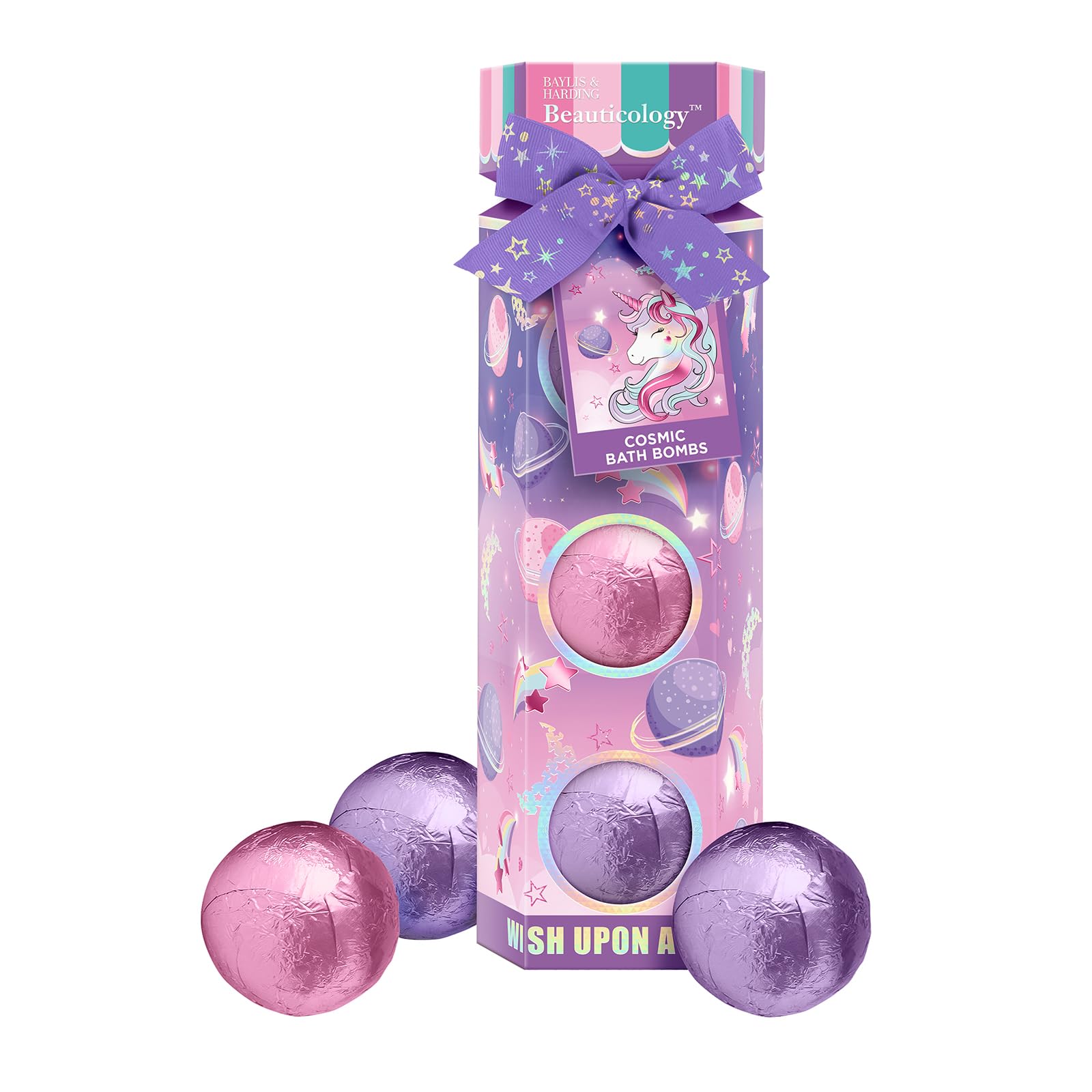 Baylis & Harding Beauticology Cosmic Bath Bomb Trio Gift Set - Vegan Friendly