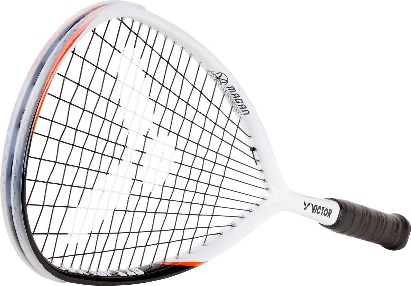 Victor MP 120 Squash Racket, 140 g, Head Heavy Balance with Teardrop/Open Throat headform, Strung, Racket Cover Included