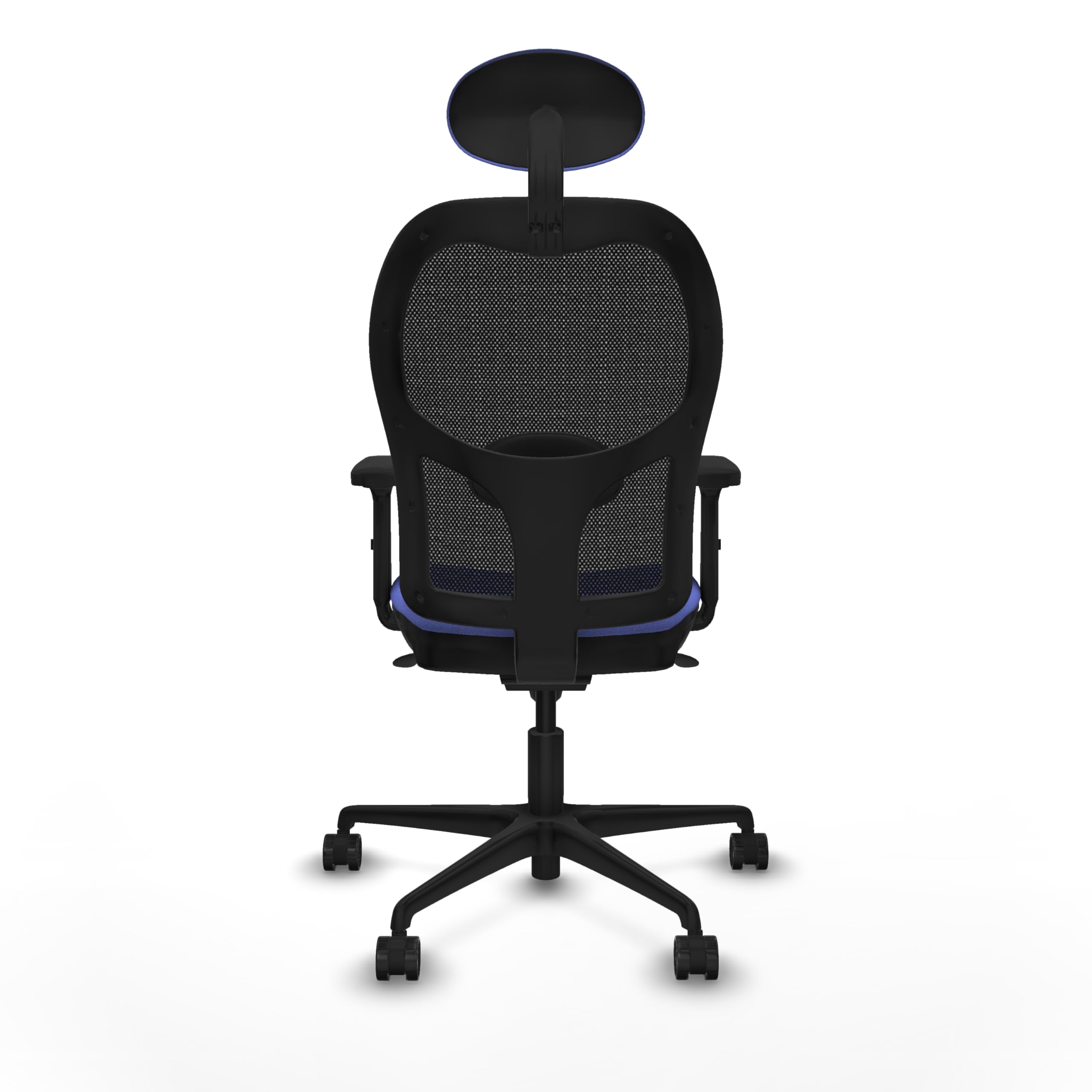 Piqueras y Crespo Silla Jorquera operativa Estrecha con Respaldo Fijo, cabecero Fijo, Apoyo Lumbar 1D, Brazos 2D, Mecanismo sincro 5 Posiciones, para Uso de 8 Horas y Peso máximo de 120 Kg