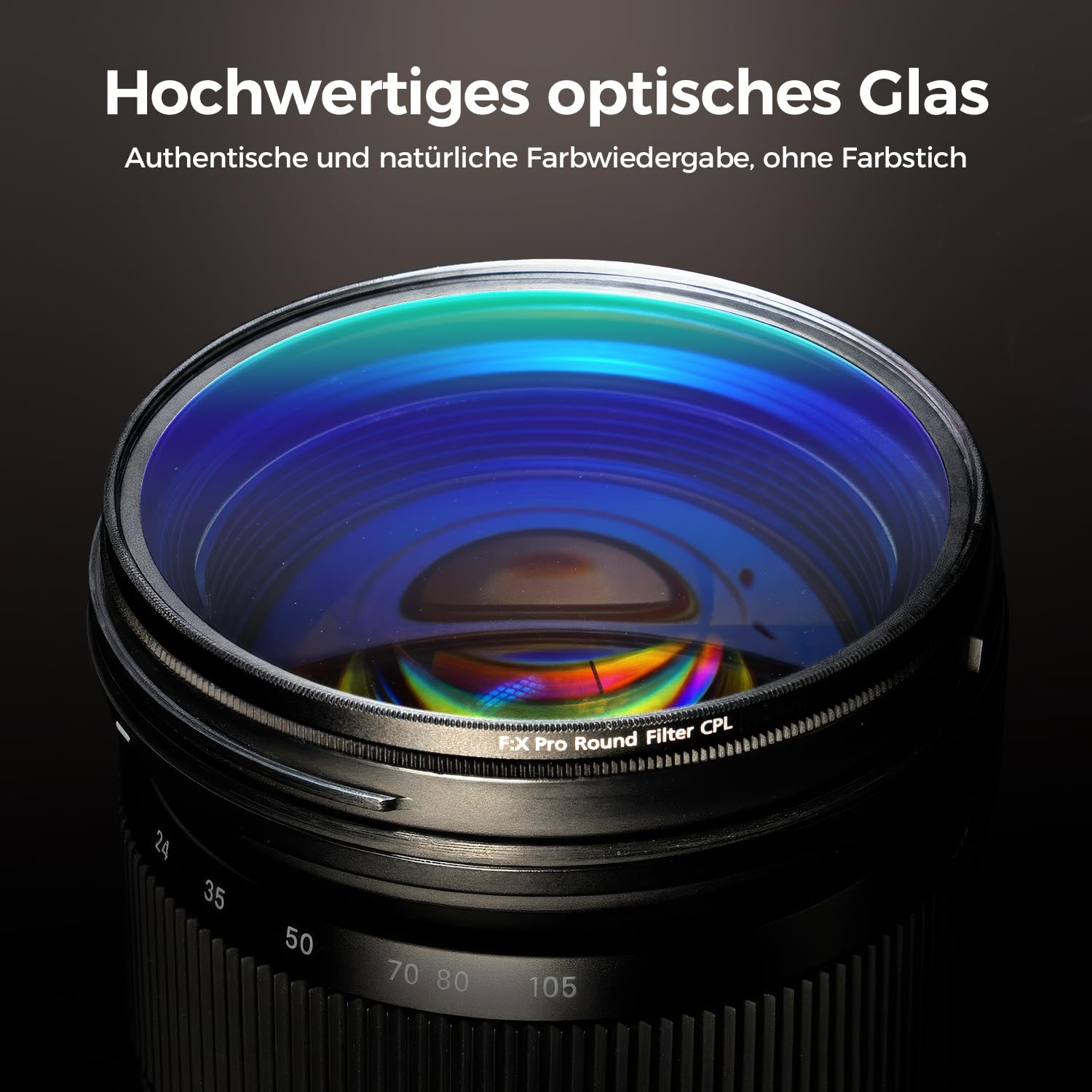 Rollei F:X Pro CPL Rundfilter 77 mm Polfilter mit hoher Farbtreue und Reflexionsfreiheit für Klare Lebendige Bilder Wetterfester Schraubfilter aus Premium-Glas für Kameraobjektive