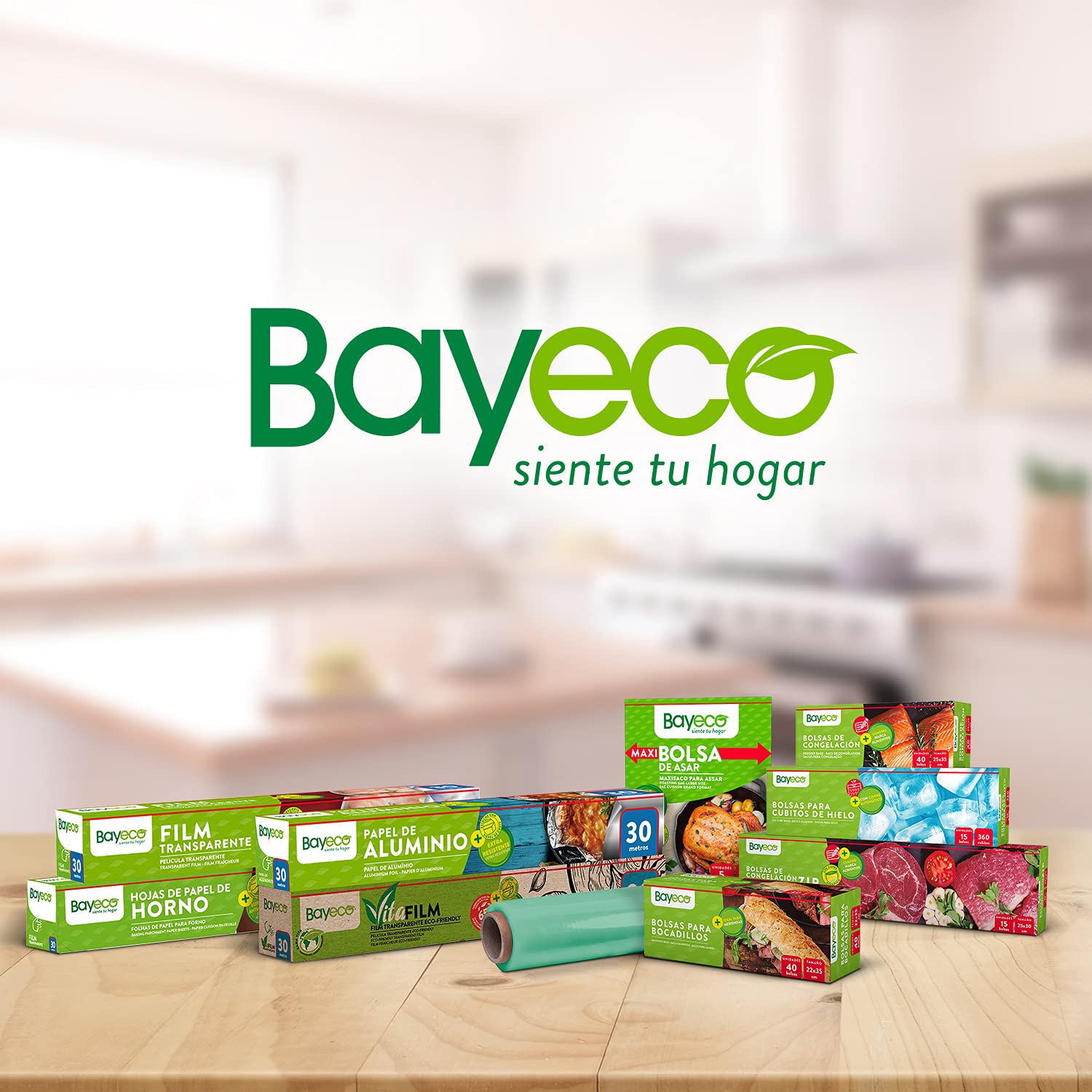 Bayeco - Maxibolsa de Asar - Sistema de cierre fácil y rápido - Compatible con Horno, Microondas y Congelador - Color transparente - Tamaño 35 x 43 cm - Pack 5 unidades