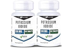 Potassium Iodide Tablets for Radiation - 120 Fast-Dissolving Tablets (2 Pack)