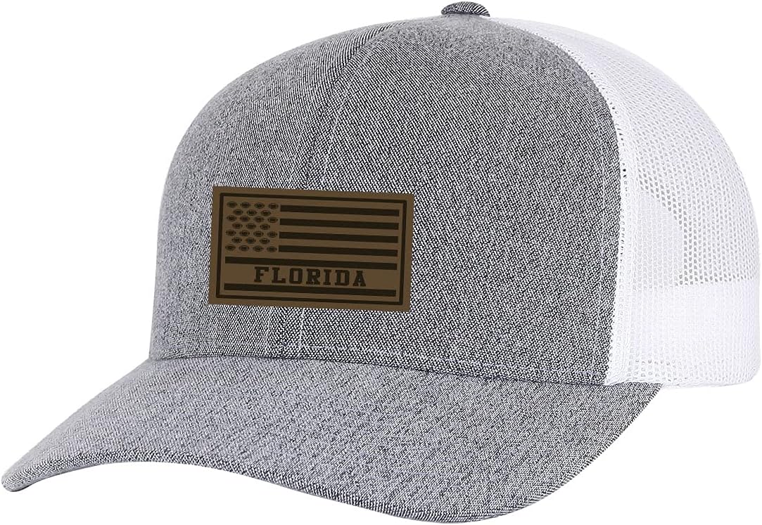 Trenz Shirt Company Flag Football Leather Patch Adjustable Snapback Trucker Hat