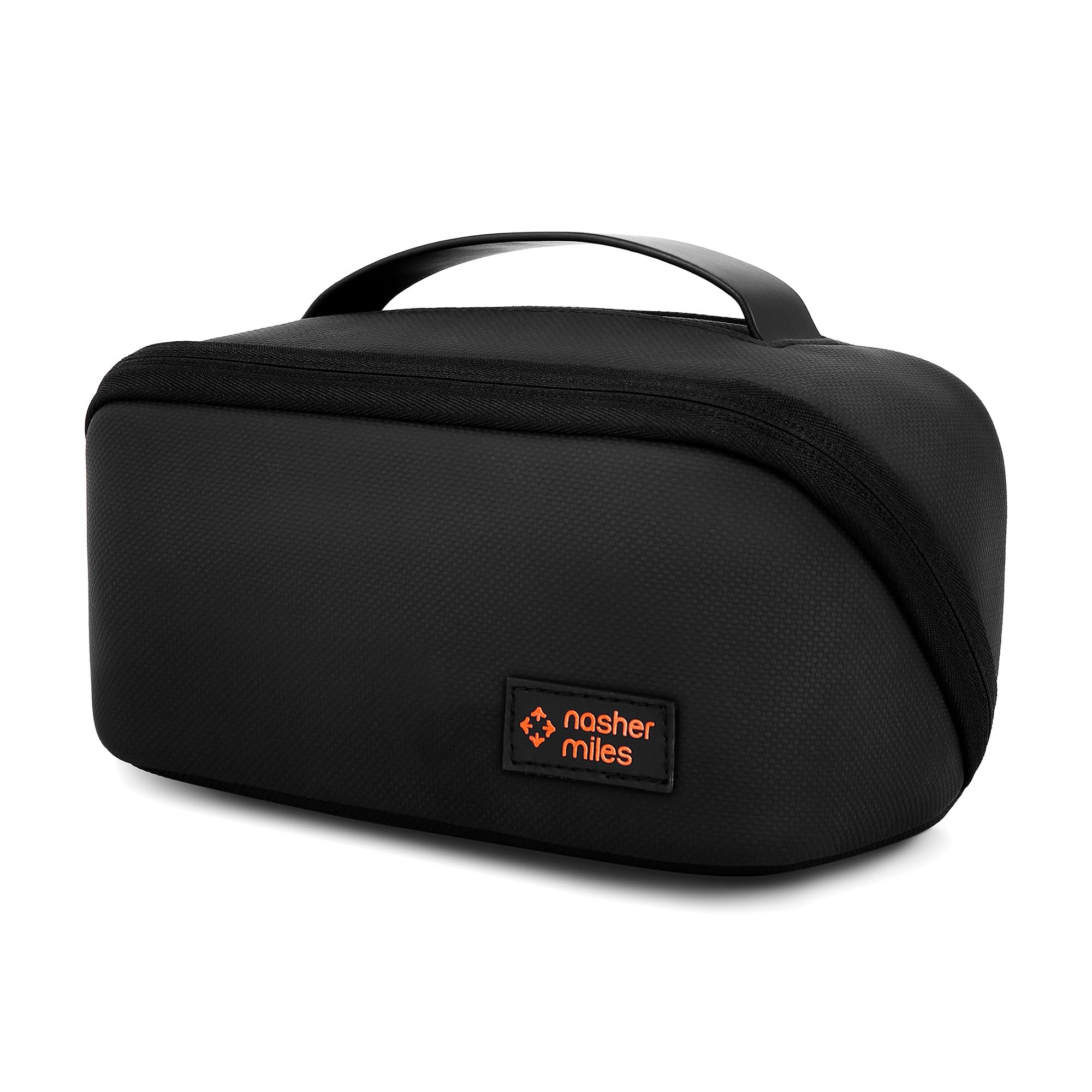nasher miles Dock Toiletry Kit 180° Opening Cosmetic Bag | Polyester Travel Pouch Organizer | Multipurpose Storage Compartments & Carry Handle | Travel Accessory for Men & Women (Black)-picture-35