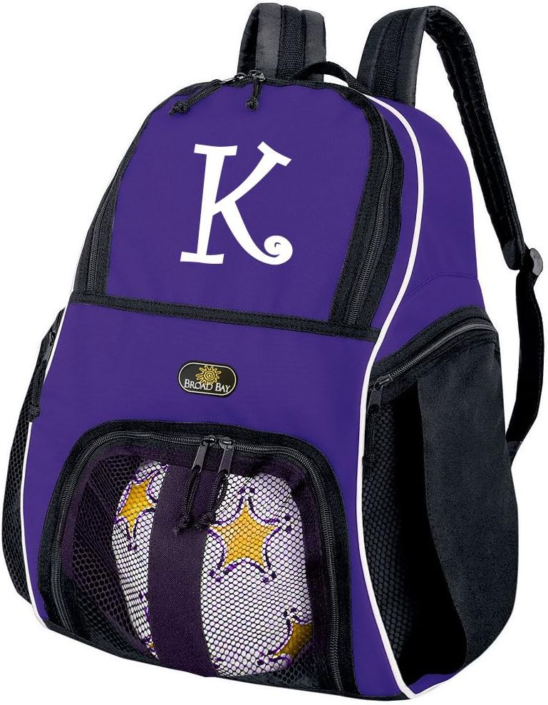 Broad Bay Personalized Soccer Backpack or Personalized Volleyball Bag Purple