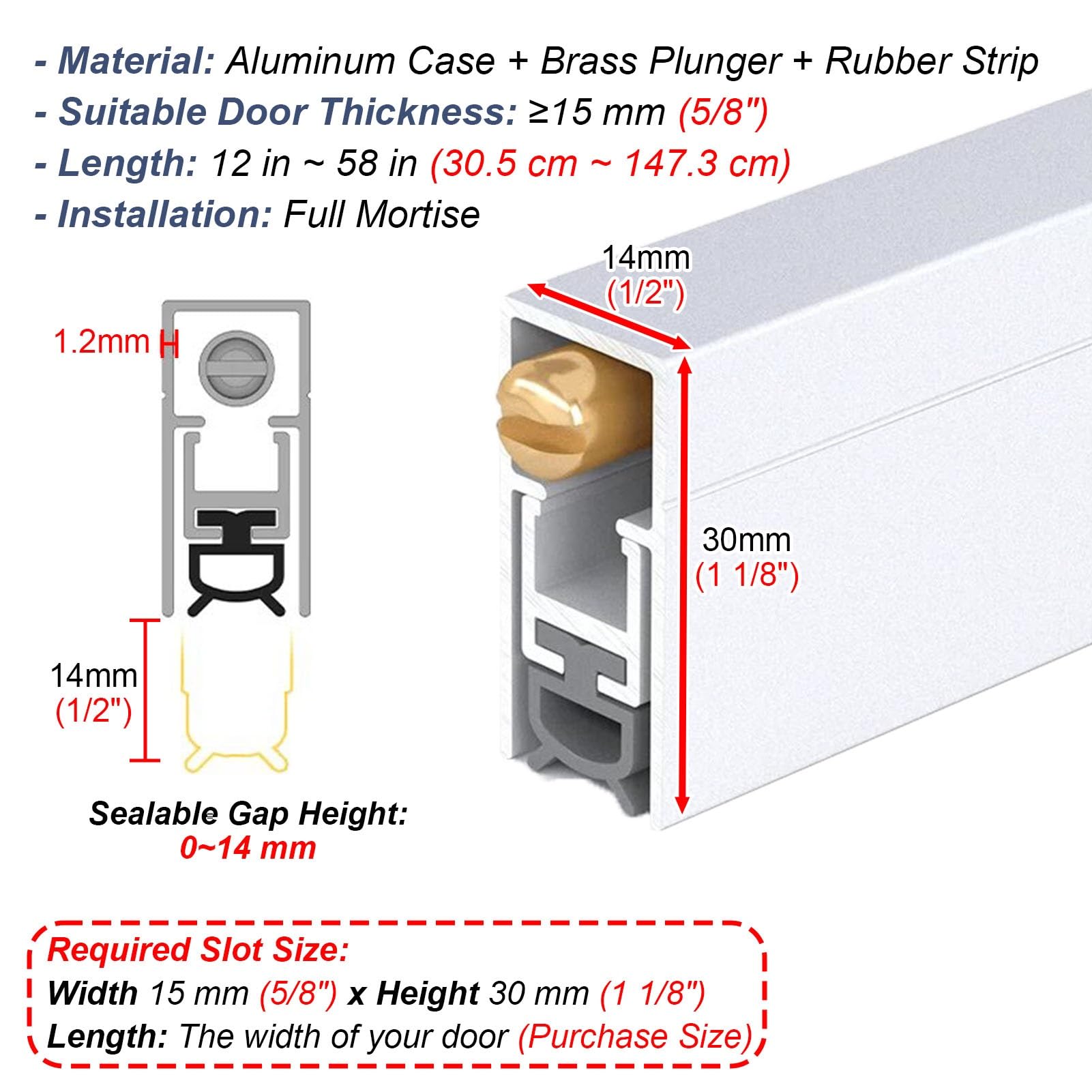 Vibeo Paraspifferi Sottoporta Automatico Guarnizione Automatica Acustica a U per Porte