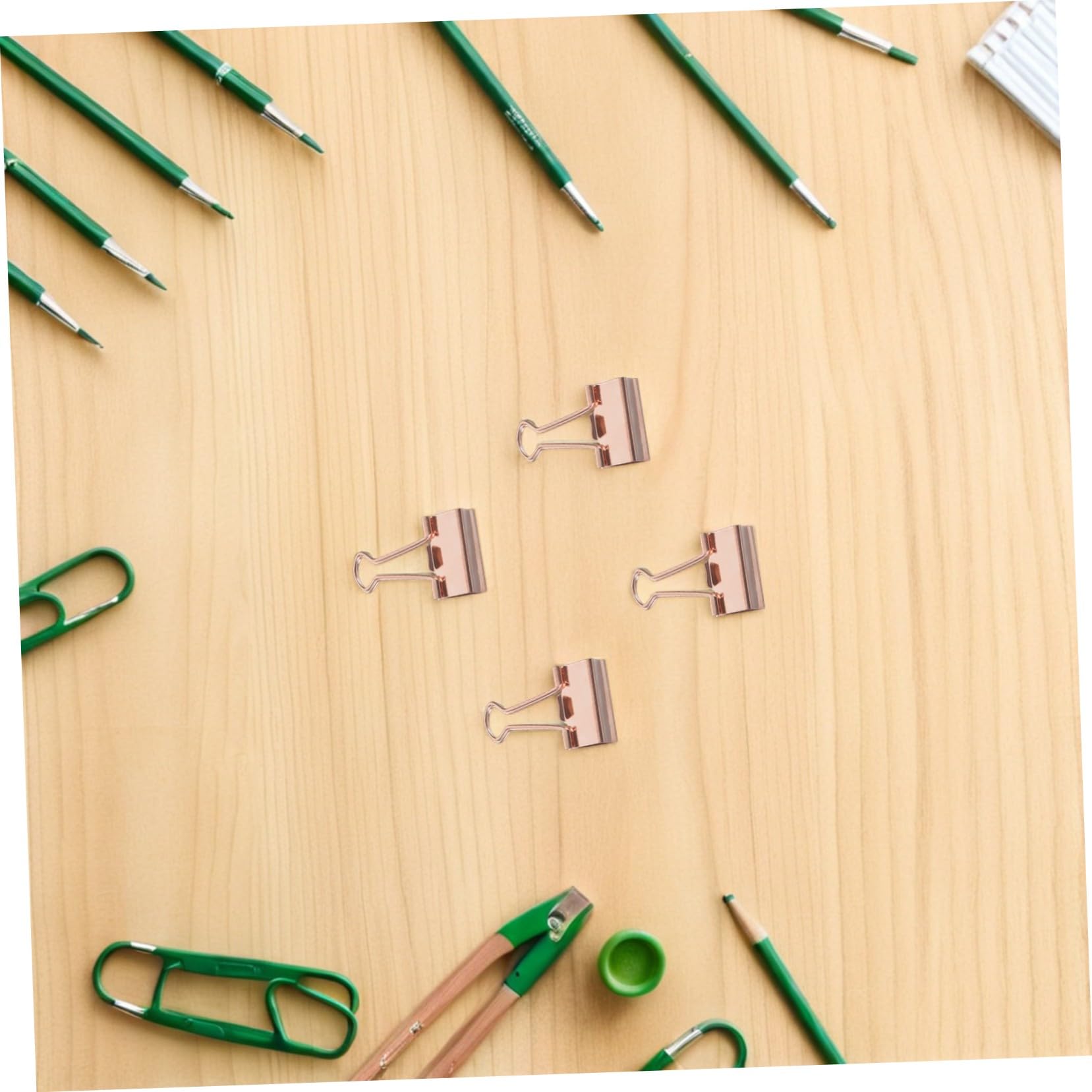 100 Pezzi Clip Fermacarte in Metallo Oro Rosa Morsetti Piccoli per Documenti Ufficio Scuola e Journaling Pinze Coda di Resistenti e Compatte per Organizzazione Carta