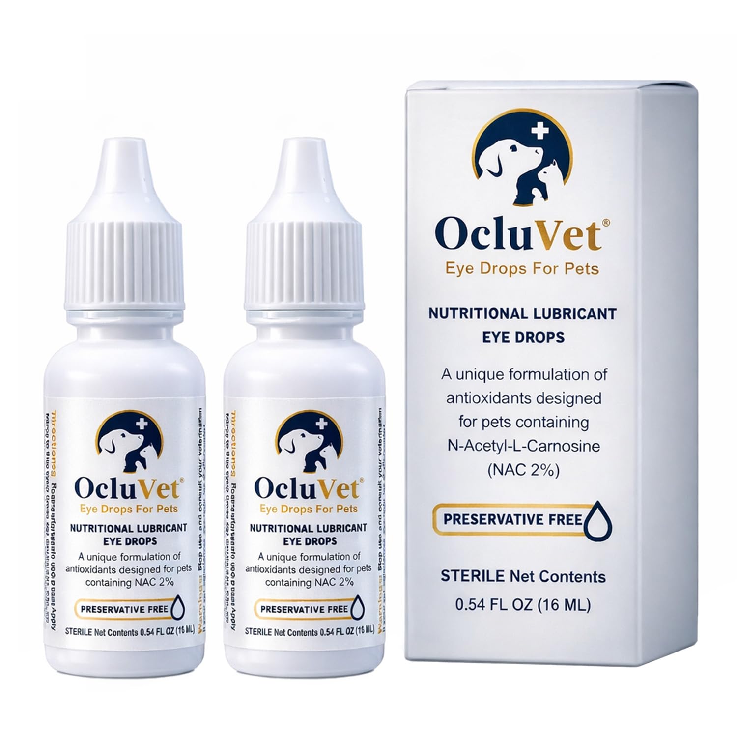 Amazon.com : Eye Drops for Pets | Clinically Studied Antioxidants for Pets  | Made in The USA | Includes 2% N-Acetyl-L-Carnosine (NAC) | 16mL - 2 Pack  : Pet Supplies