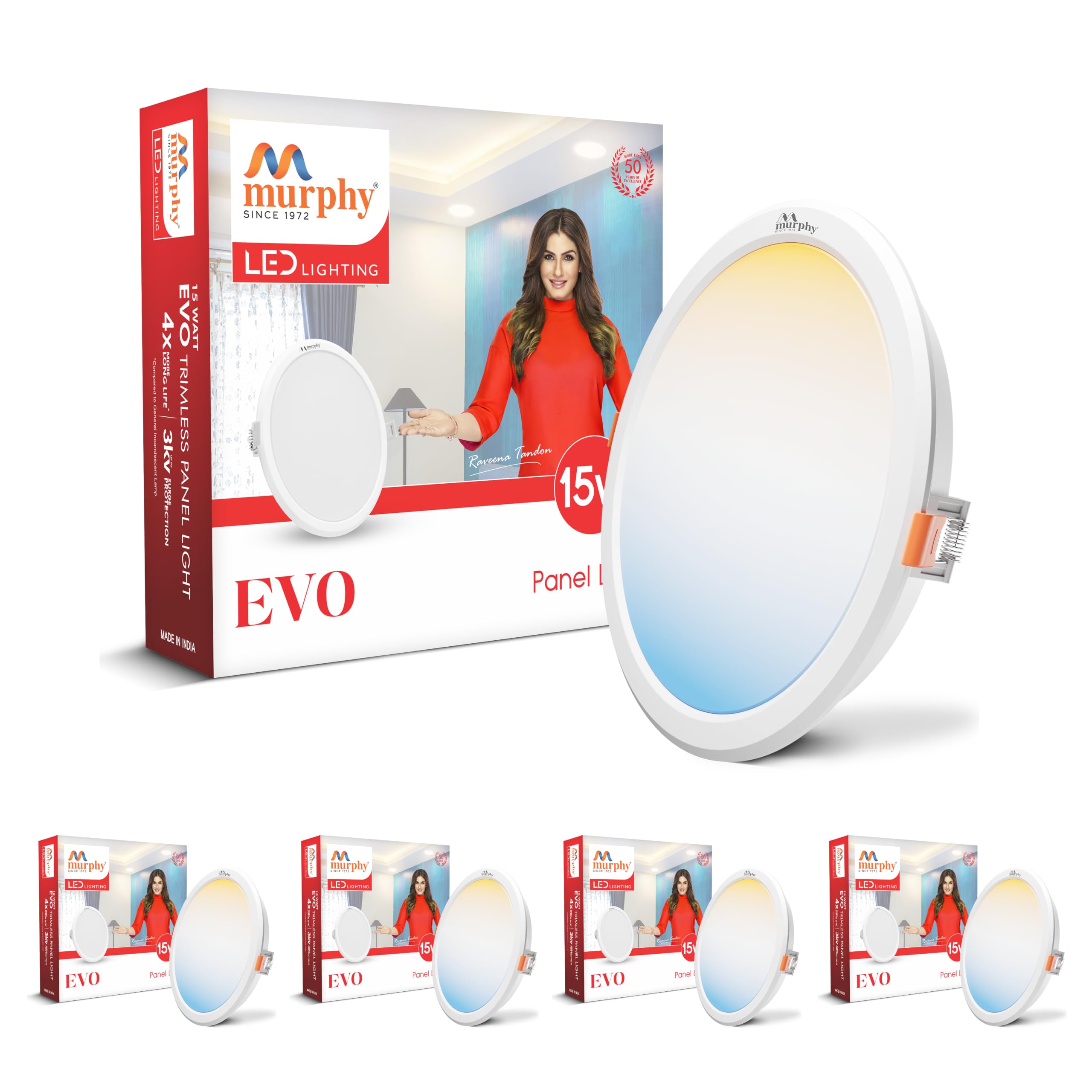 Murphy LED Panel Light - 3 Color Modes, 4 Pack -20