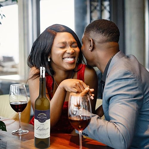 Miniatura 5 de Teaaha Paquete de 30 discos de vertido de vino, disco de aluminio de 2.9 pulgadas, vertedor de vino plateado, discos de vino, disco de boquilla para