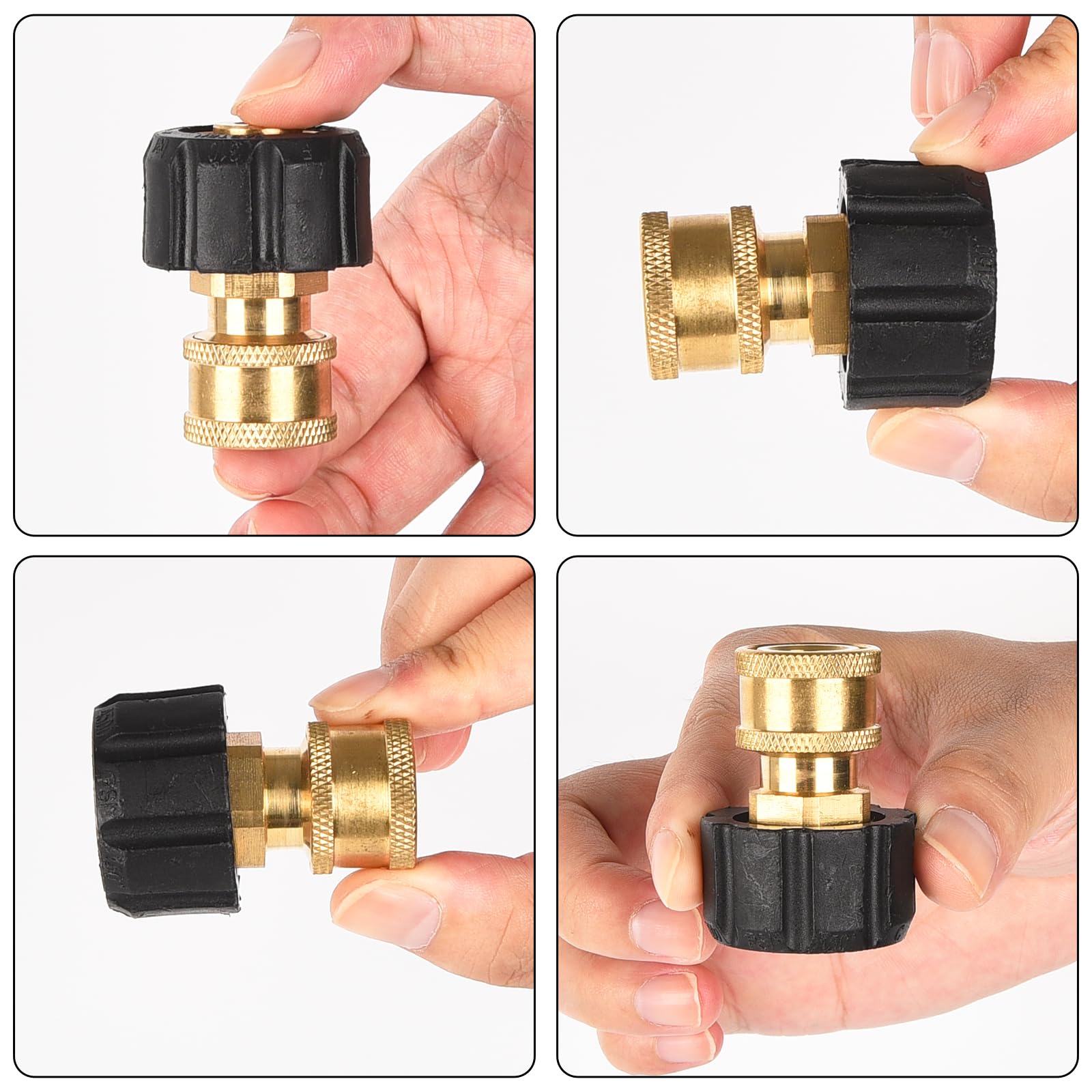 Adattatore Per Idropulitrice M22 Maschio A 1/4" - In Ottone, Sgancio Rapido, Max 5000 PSI - Foto 10