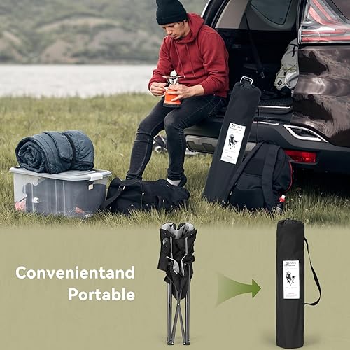 Miniatura 7 de Sillas de campamento para adultos, sillas de campamento resistentes, paquete de 2, sillas plegables para exteriores, soporta 380 libras, silla de