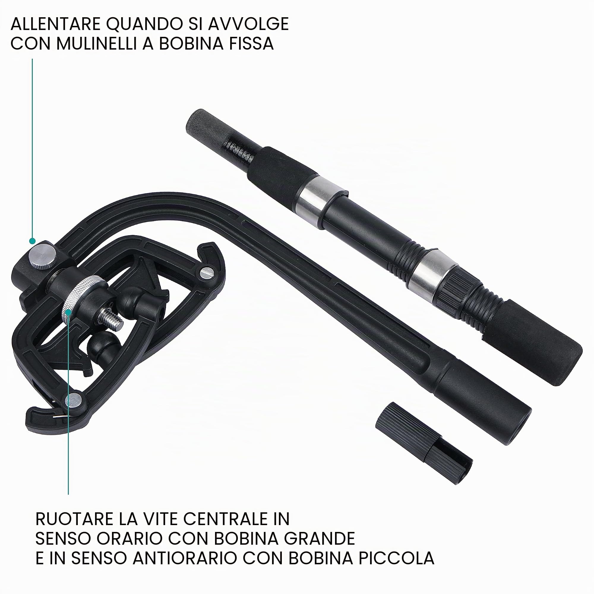 OROOTL Imbobinatore per Mulinelli Mulinello da Pesca Avvolgi per Lenza Accessori Pesca Portatile Regolabile Line Spooler Pesca…