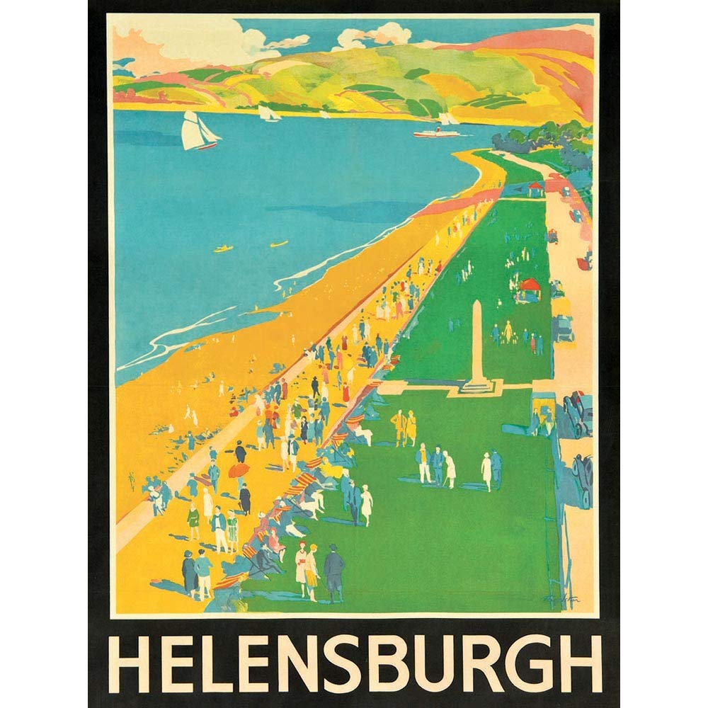 Wee Blue Coo Advert Lner Helensburgh Scotland Beach Coast Clyde Art Print Poster Wall Decor 12X16 Inch