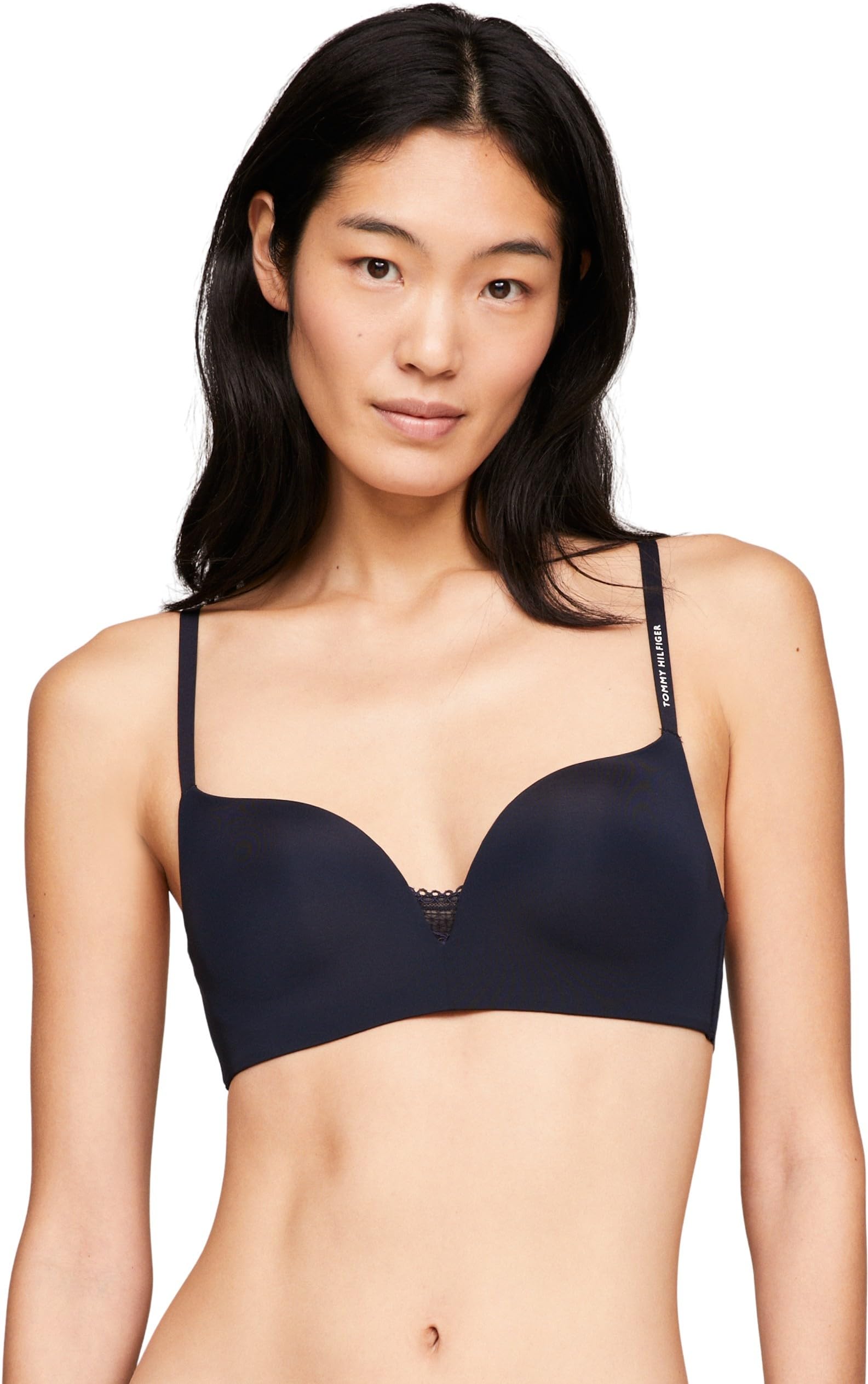 Tommy Hilfiger Women’s Non-Wired Push Up Bra, Blue (Desert Sky), 34B