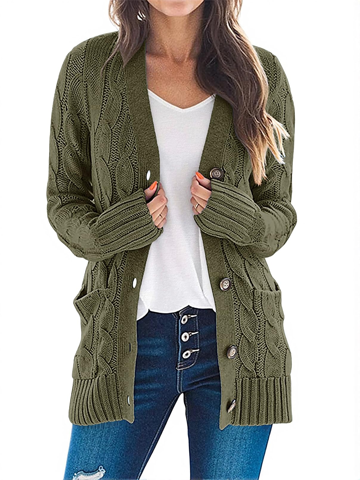 MEROKEETY Cardigan Sweater
