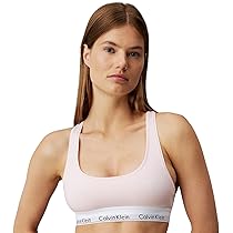 Calvin Klein Reggiseno a Bralette Donna Unlined Sportivo, Rosa (Nymphs Thigh), M
