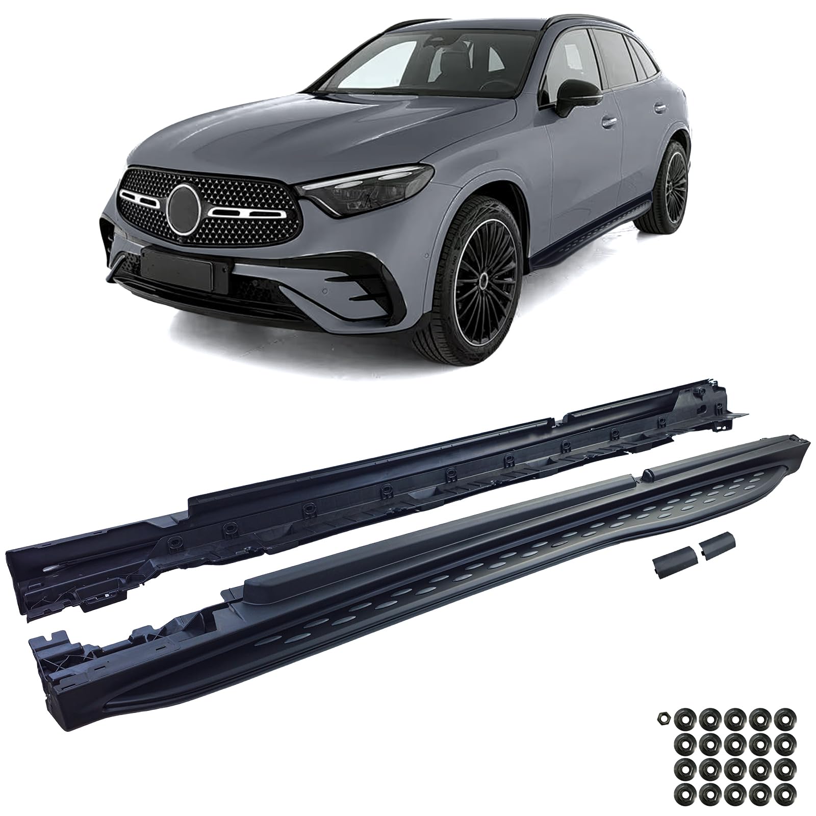 Alu Trittbretter OE Style Black Edition passt für Mercedes GLC X254 C254 Coupe