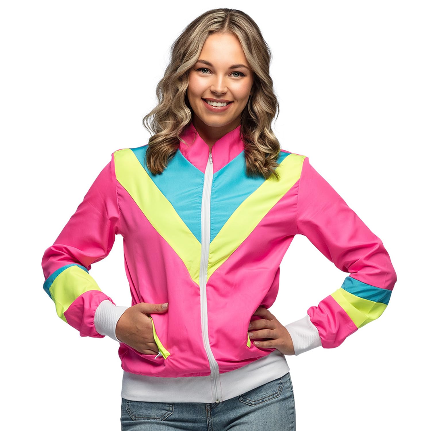 Boland Women's Training Jacket, Fancy Dress Costume for Theme Party, Halloween or Carnival, 90s Fancy Dress-picture-53