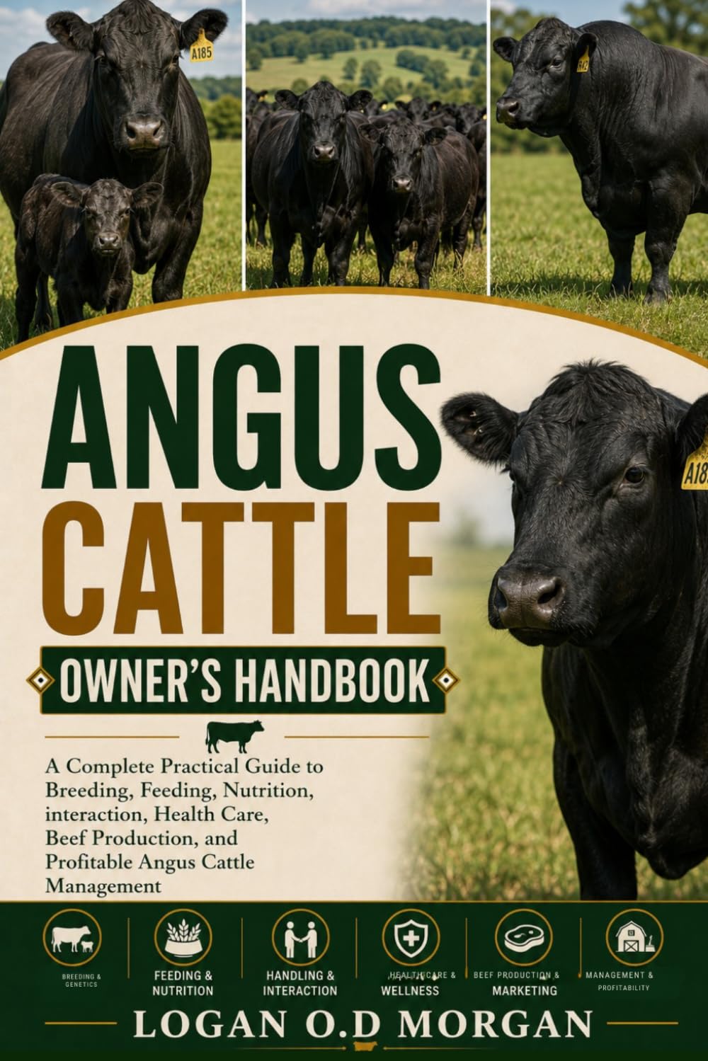 ANGUS CATTLE OWNER'S HANDBOOK: A Complete Practical Guide to Breeding, Feeding, Nutrition, interaction, Health Care, Beef Production, and Profitable Angus Cattle Management