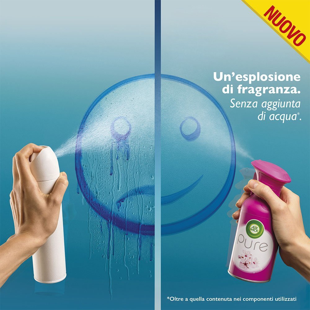 Air Wick Deodorante Ambiente Spray - Pure Rugiada Primavera 250 Ml - Elimina Gli Odori E Profuma La Casa