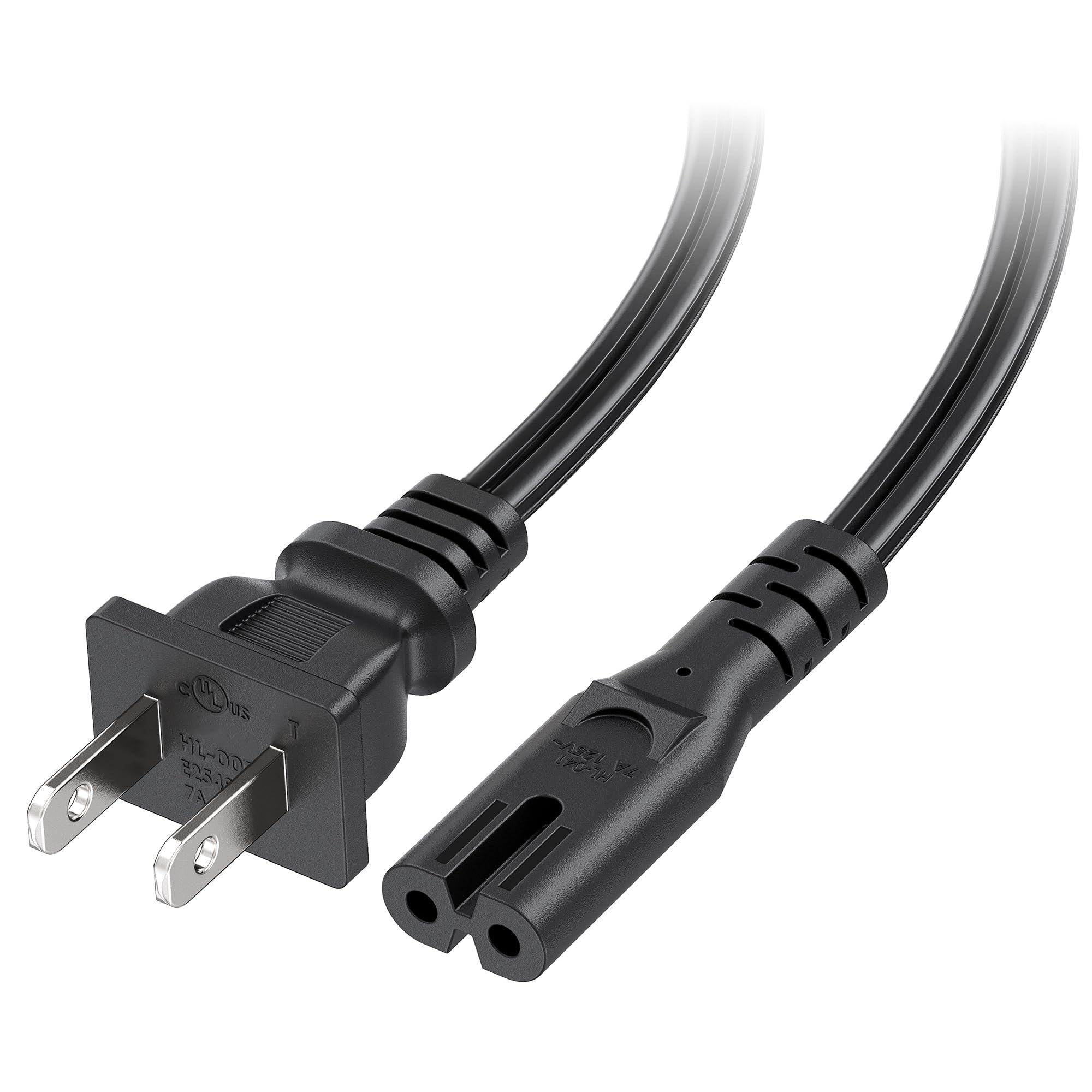 Amazon.com: [UL Listed] Cable Matters 2 Prong TV Power Cord - 10ft