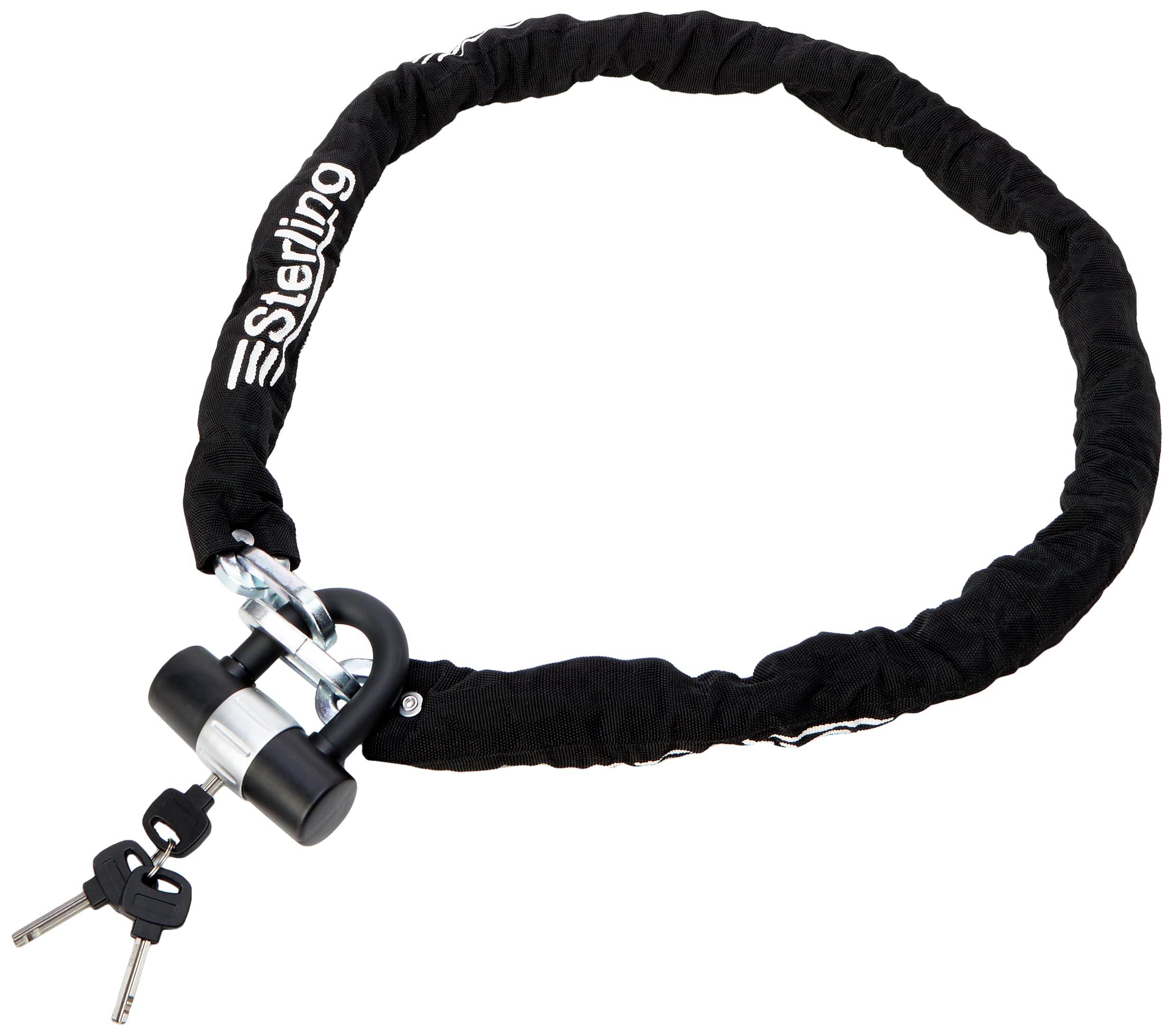 1.5M Sold Secure Gold Bike Chain and Lock Kit, Black