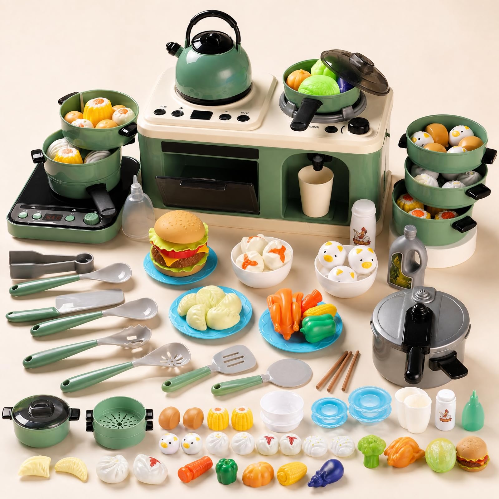 Set Giocattolo con Accessori Educativo per Apprendimento Precoce, Verde