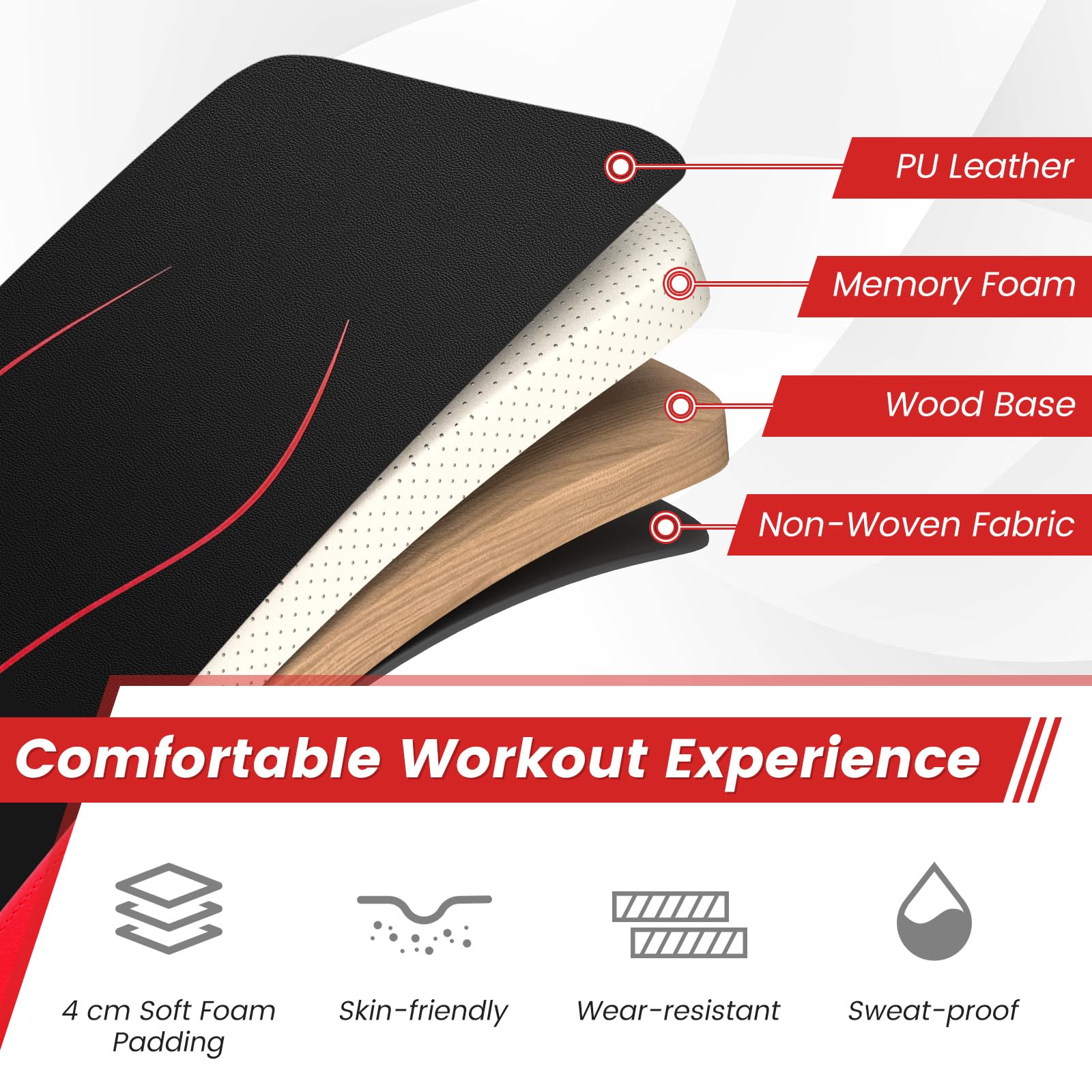 KOMFOTTEU Sit-Up, panca regolabile, panca inclinata, panca fitness con telaio in metallo fino a 200 kg, allenamento completo per palestra, casa