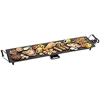 Bestron Piastra elettrica per grigliare, XXL Plancha piastra con rivestimento antiaderente