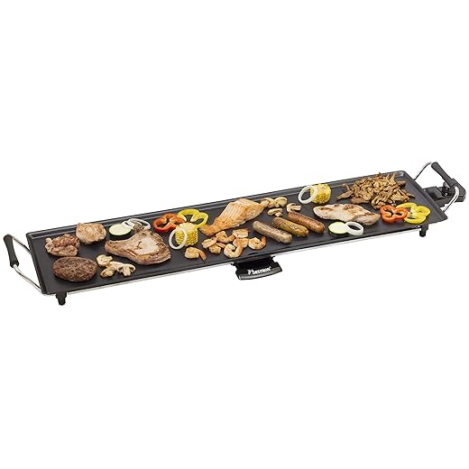 1800 watt vermogen voor snelle en efficiënte verhitting van de grillplaat