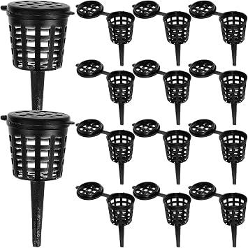 GANAZONO Fertilizer Basket with Lid Portable Fertilizer Container for Bonsai Plant Pot Control Holder for Garden Potted Plants