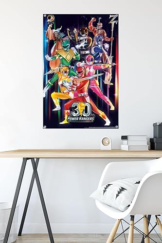 Miniatura 6 de Power Rangers - Póster de pared del grupo 30 con pasadores