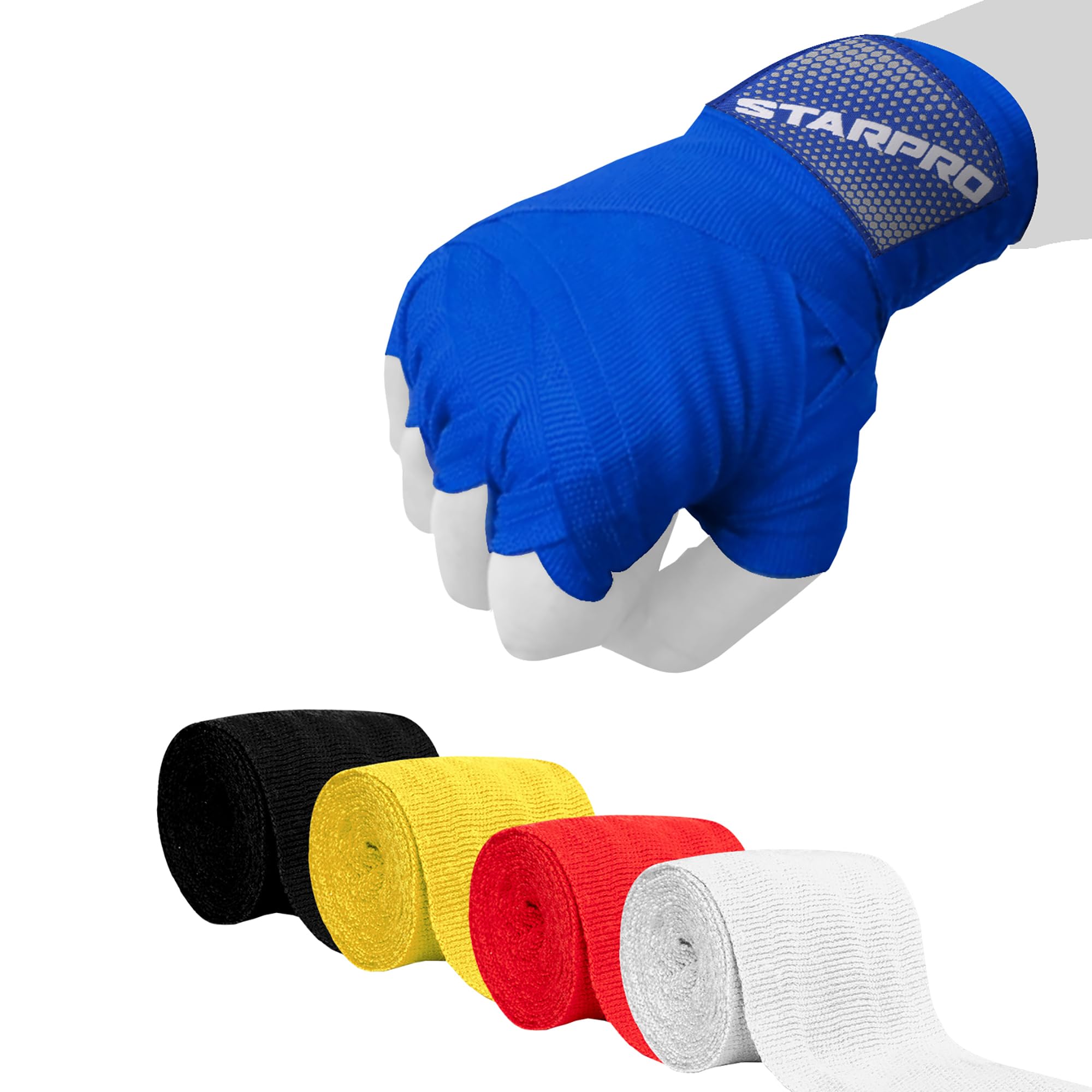 Starpro Boxing Hand Wraps - Carbon Woven Cotton Bandages - 2.55m 3.5m 4.5m - Boxing Wraps For Men Women Kids for Training Sparring Fitness & Martial Arts