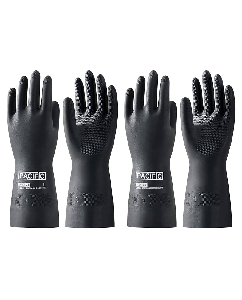 グローブ pleral PACIFIC PPE 2 Pairs Chemical Resistant Gloves, Heavy Duty