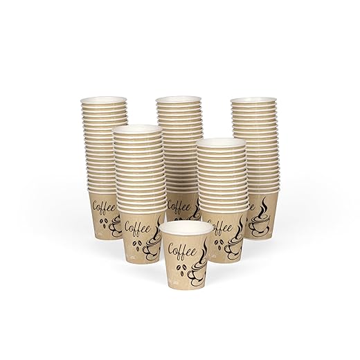 Smygoods Disposable Coffee Cups, To Go Paper Hot Cups, Classic Design (6 OZ, 100 Count) For Hot Beverages, Coffee, Tea, Espresso, Cocoa - Vasos Para Cafe
