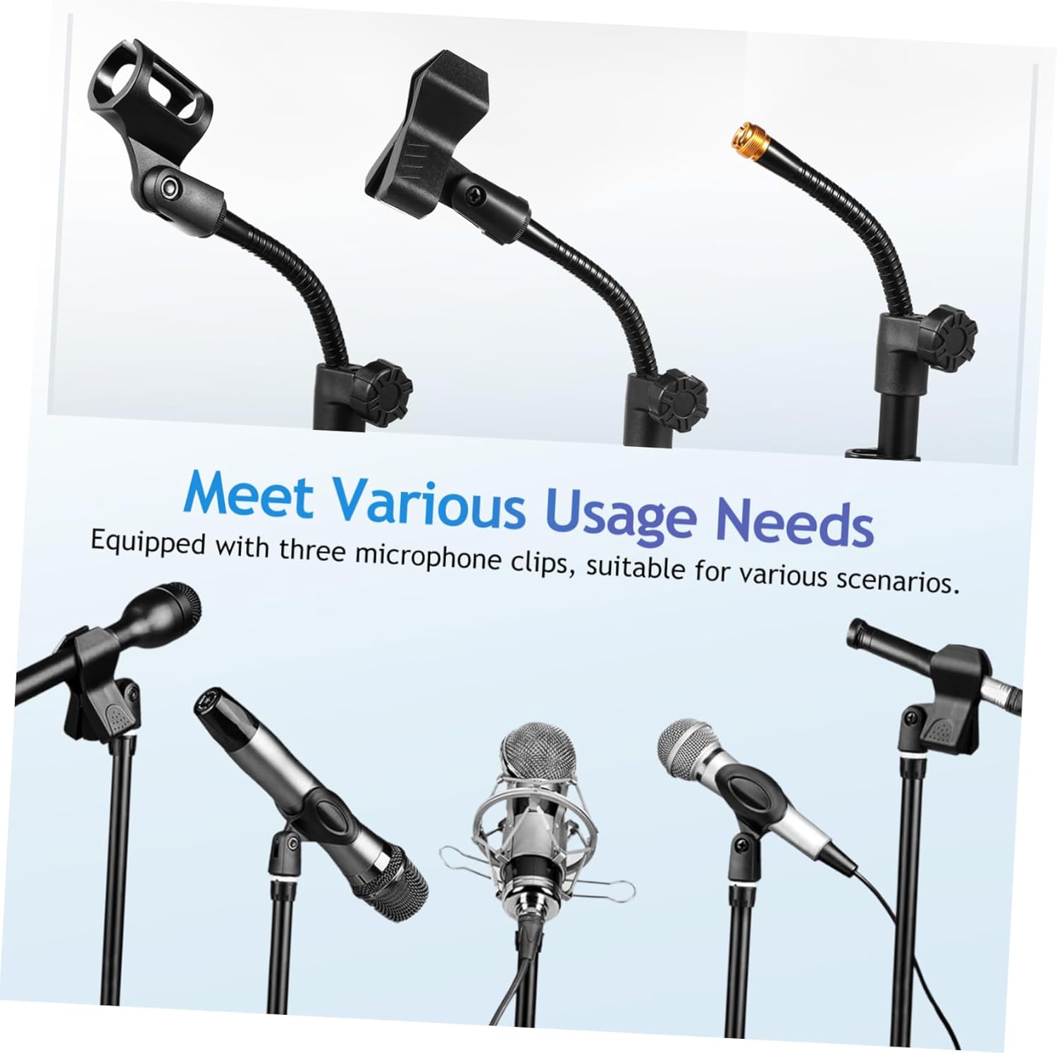 Adjustable Tripod Mic Stand Compatible Studio Mic Stand Floor Microphone Singing Stage Holder