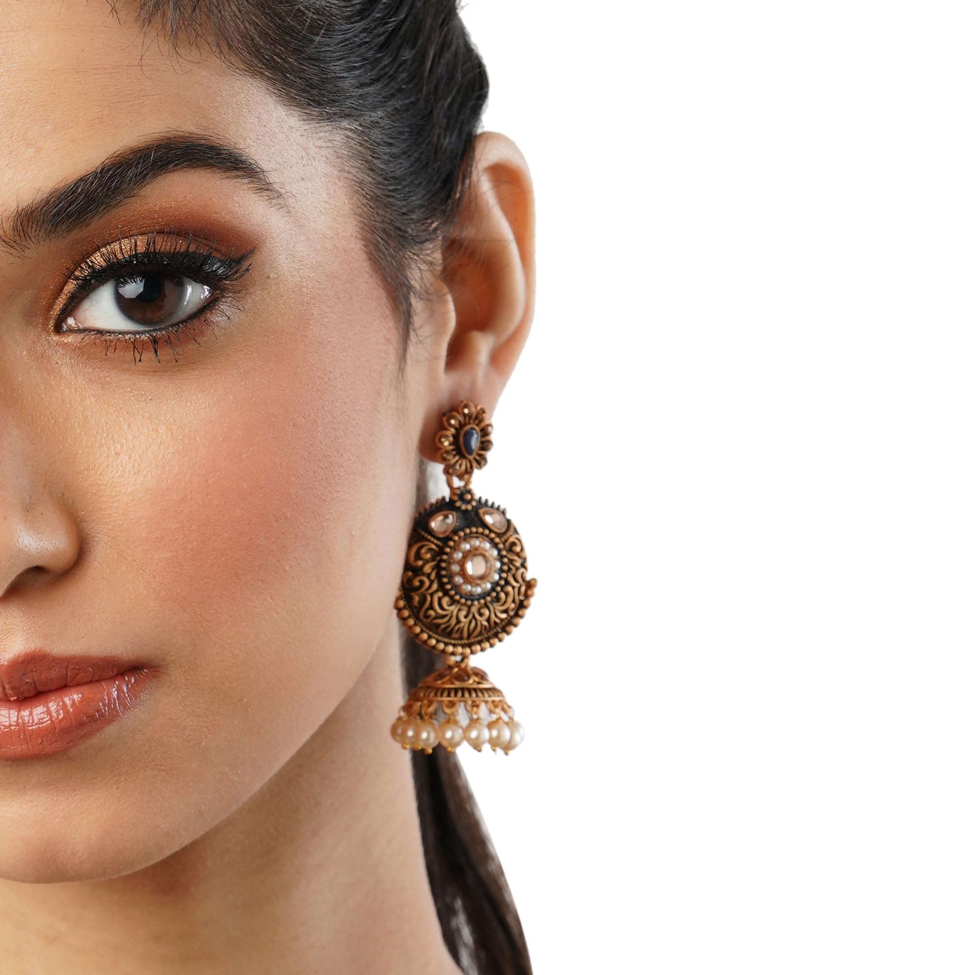 Chandbali Ethnic Earrings - Trendy Design