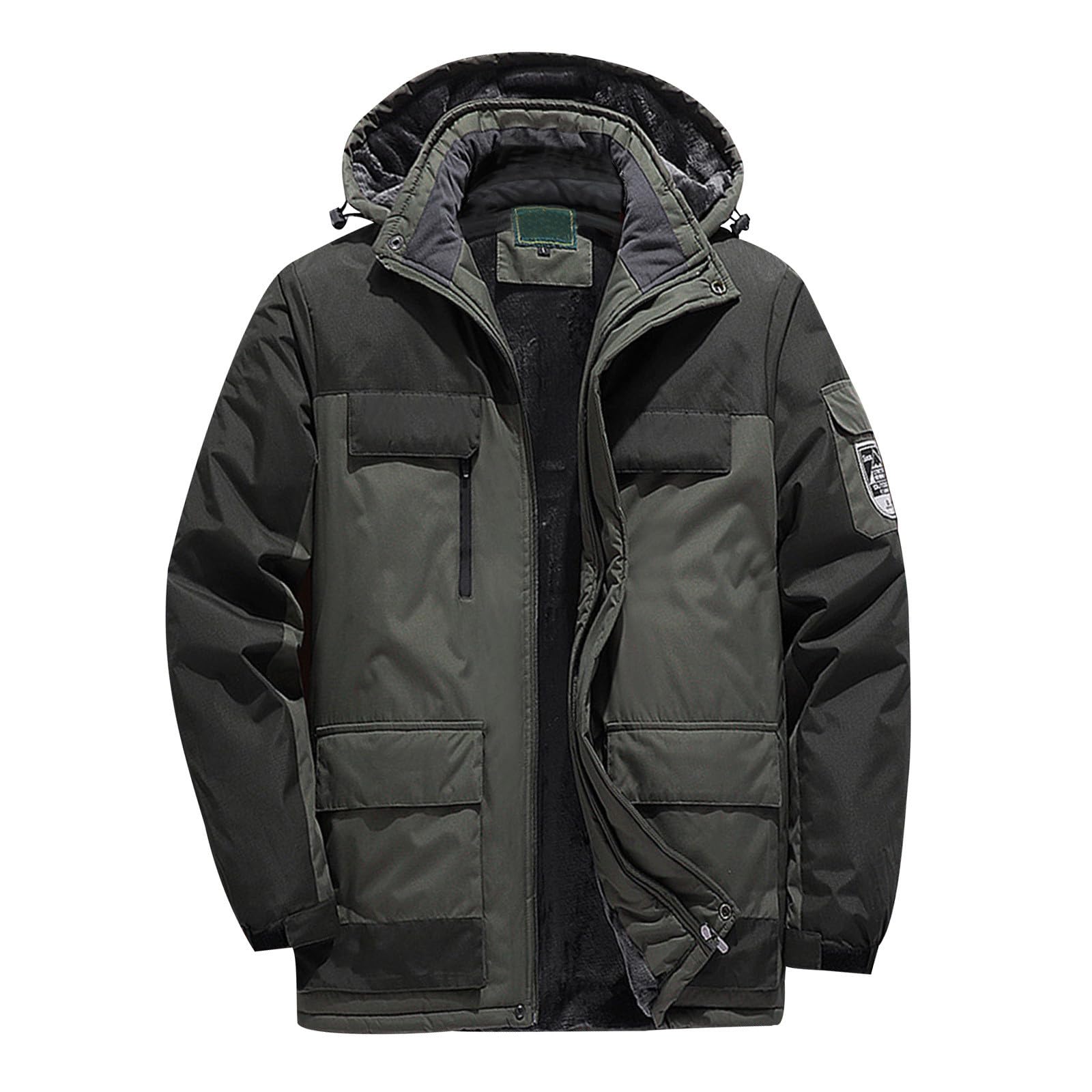Generisch 2026 Veste de pluie pour homme Grande taille Manteau d'hiver Veste de ski Veste chaude en laine Combinaison de randonnée 5XL 9XL