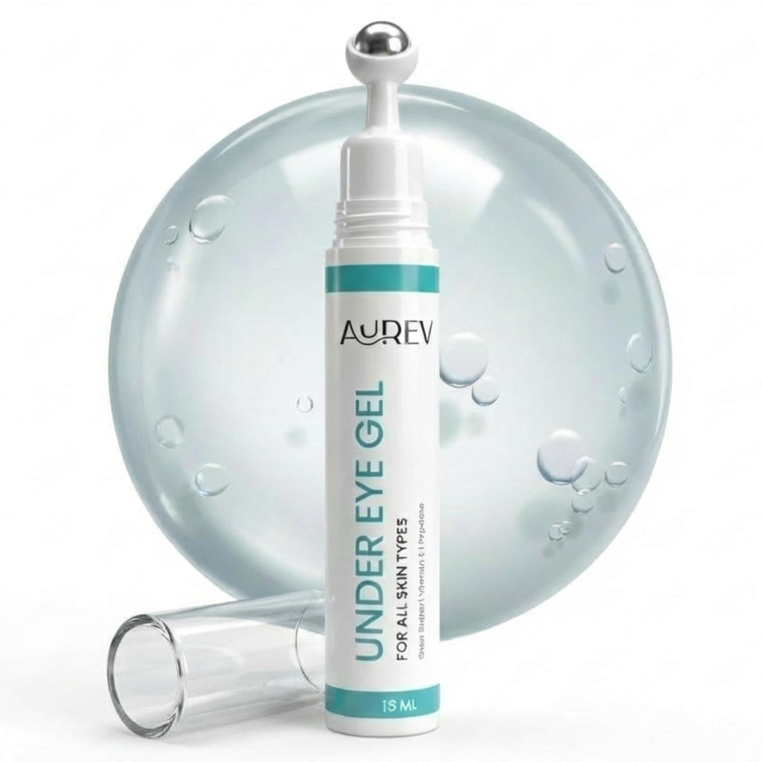 Aureva Under Eye Gel | Reduces Dark Circles, Puffiness & Wrinkles | Peptides, Shea Butter & Vitamin E | 15ml