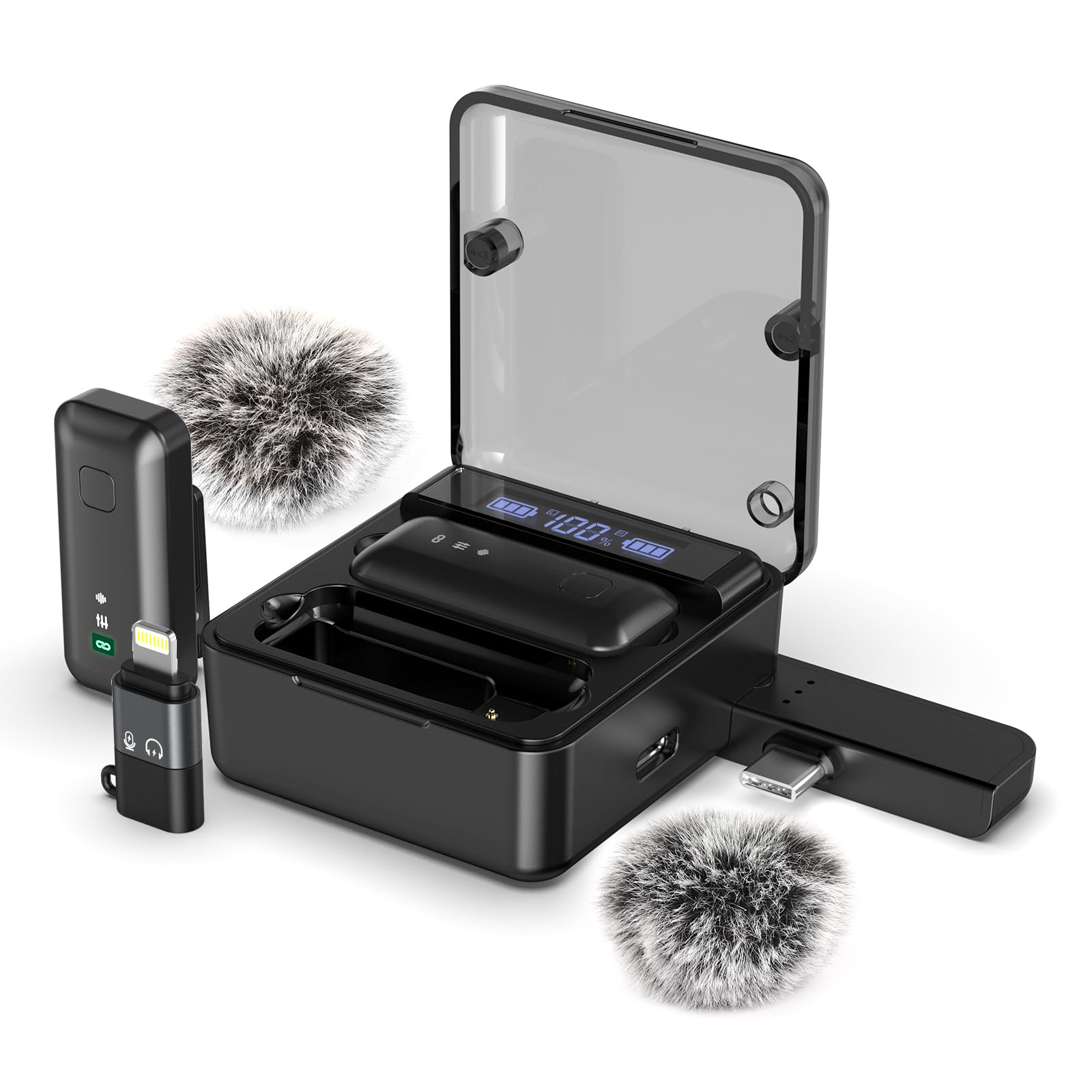 Microfono Lavalier Wireless EVARY - 2.4GHz, Per IPhone/Android/Fotocamera, Per Video E Live - Foto 7