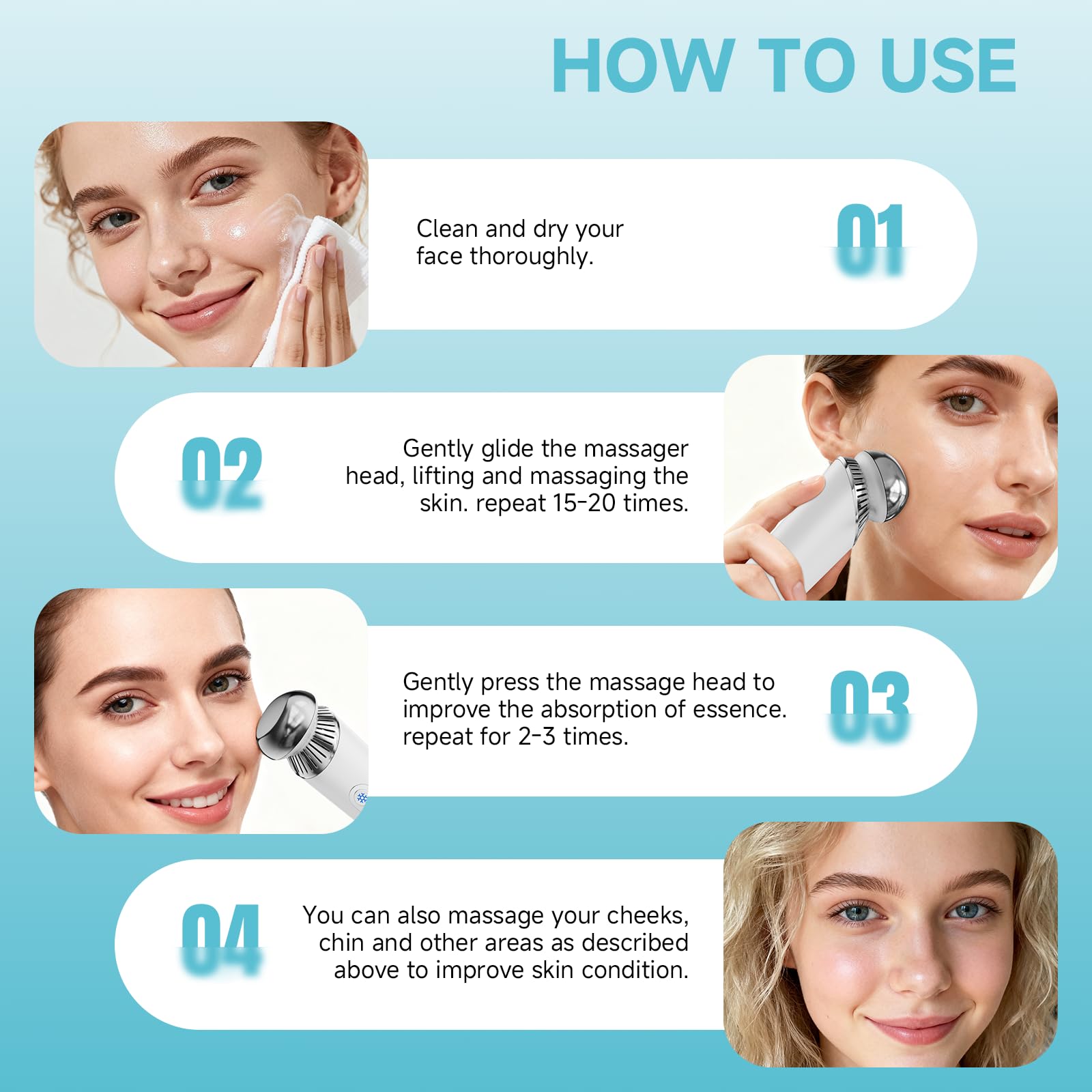 Depuffing Wand for Eyes & Face, 2-in-1 Hot & Cold Eye & Facial Massager